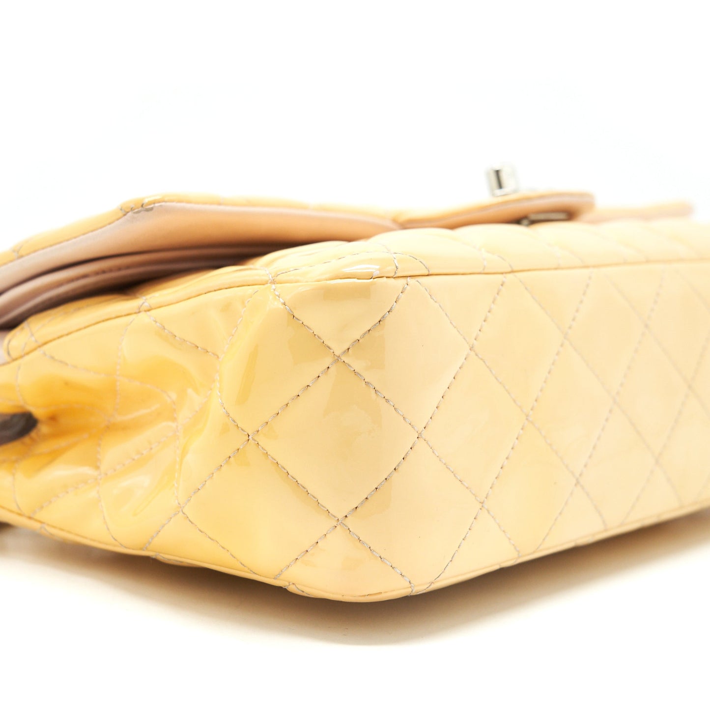 Chanel Medium Classic Double Flap Bag Yellow Patent