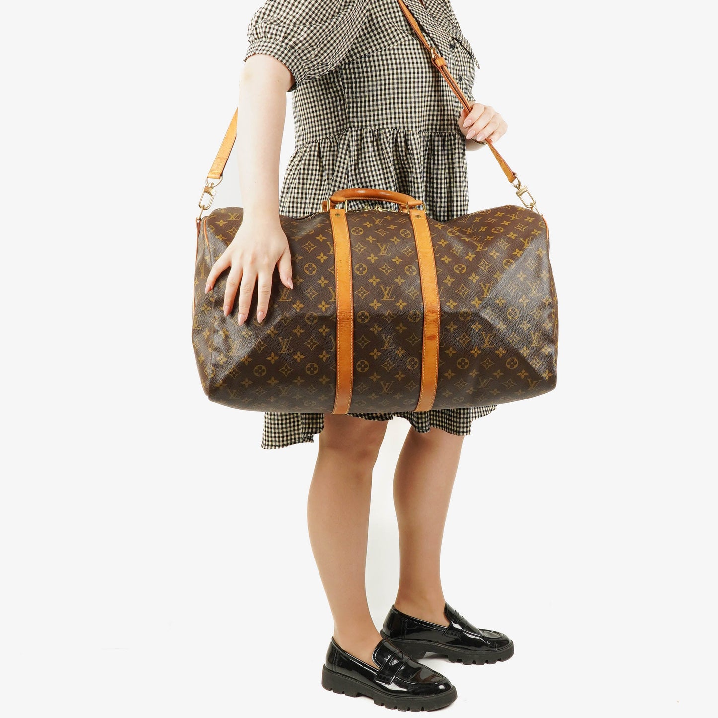 Louis Vuitton Keepall 55 & Bandoulière Monogram Canvas Travel Bag