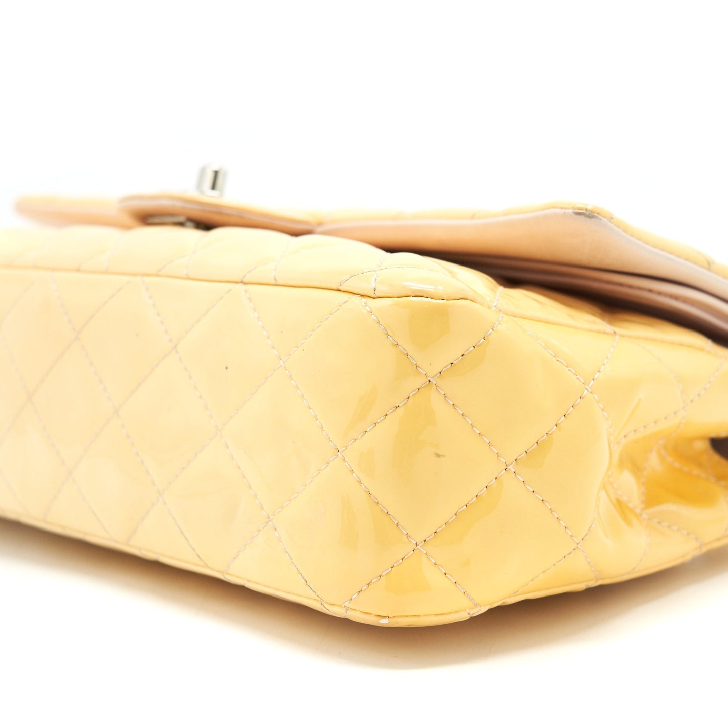 Chanel Medium Classic Double Flap Bag Yellow Patent