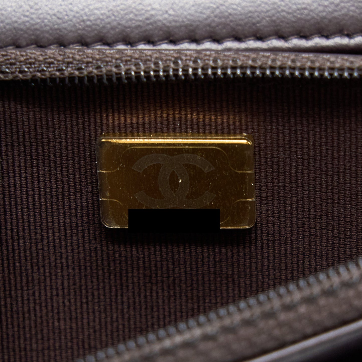 Chanel Gold Pillar Wallet On Chain Lambskin Dark Brown Brushed (Microchip)