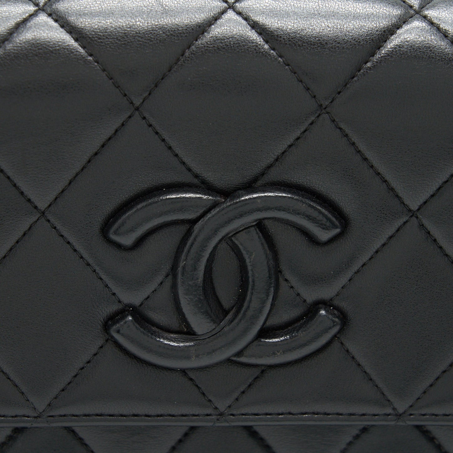 Chanel  CC Logo Flap Bag with Strap So black
