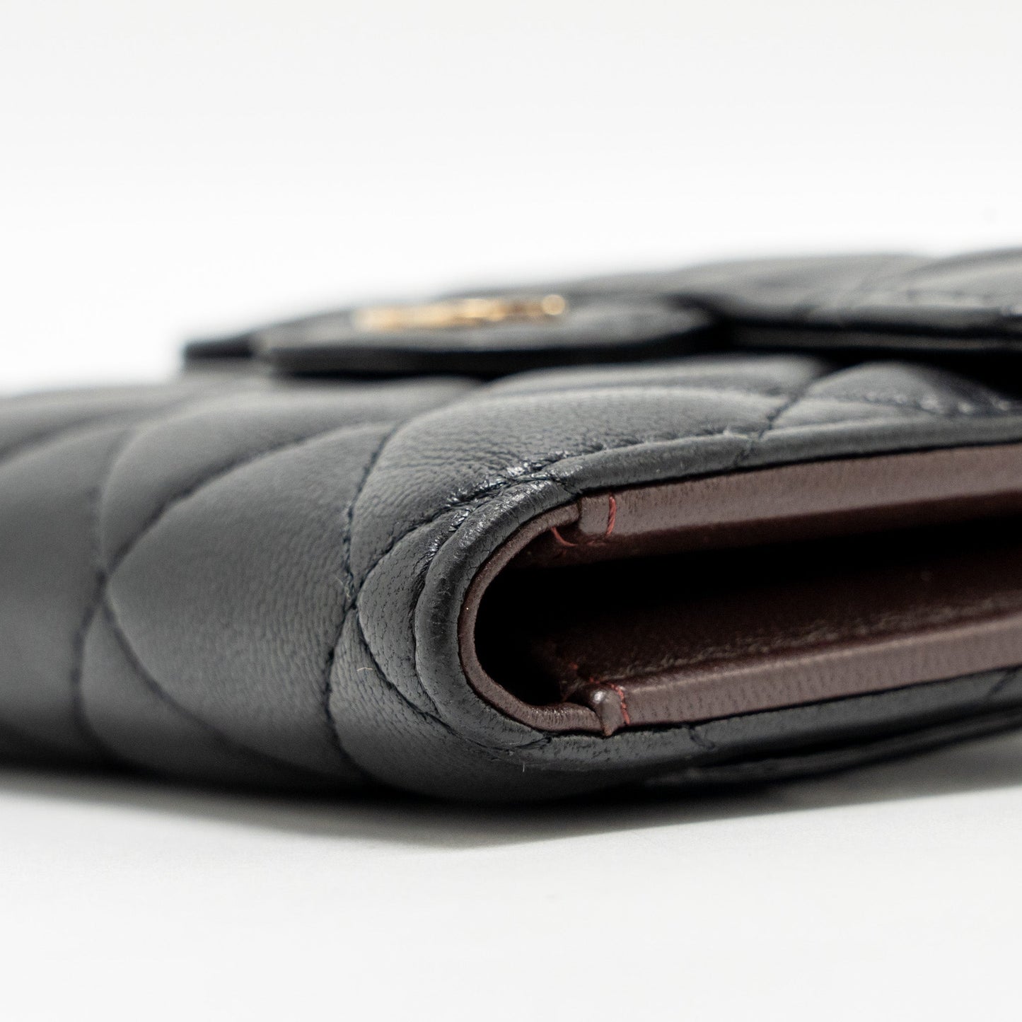Chanel Classic Small Flap Wallet Lambskin Black L
