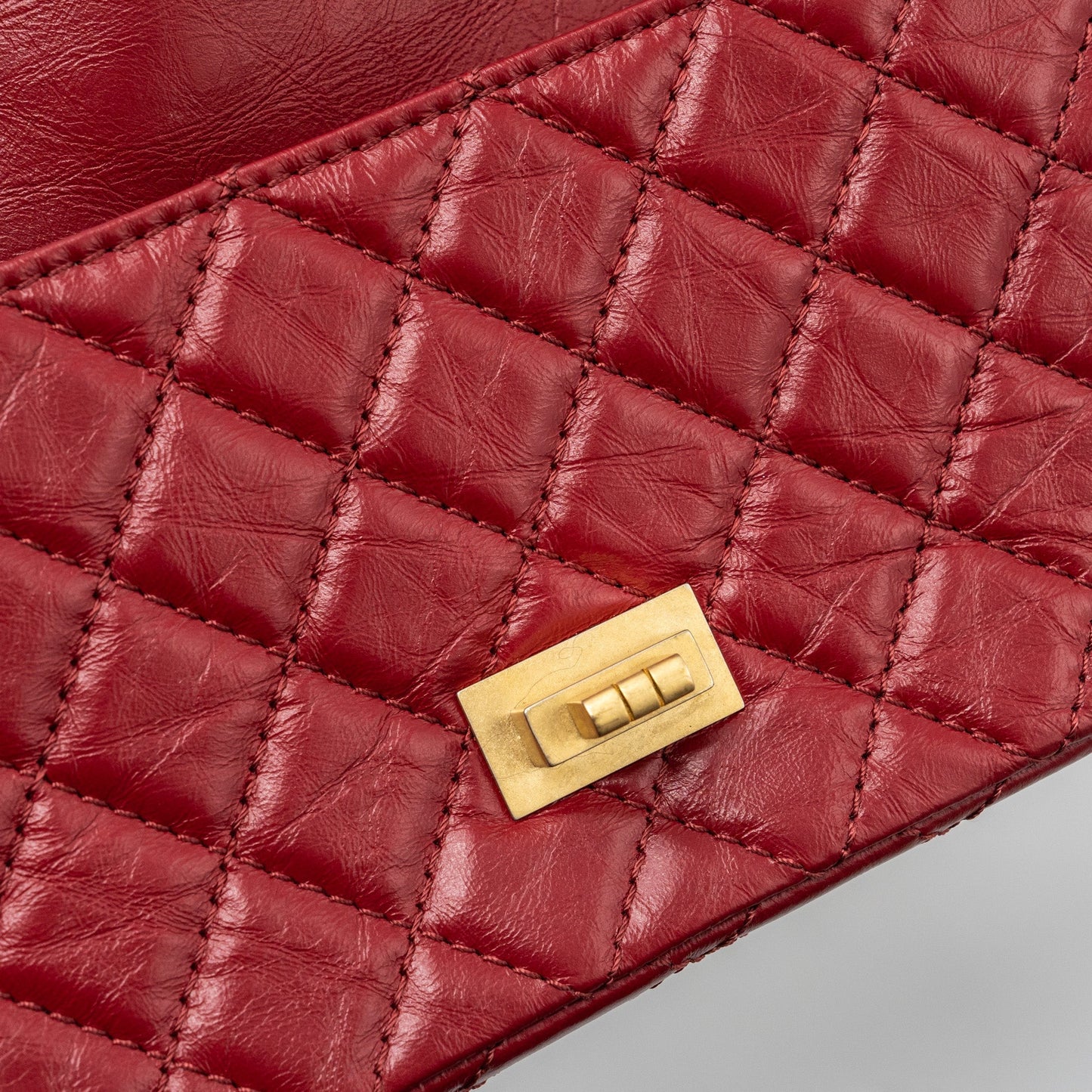 Chanel mini 2.55 reissue flap bag aged calfskin red