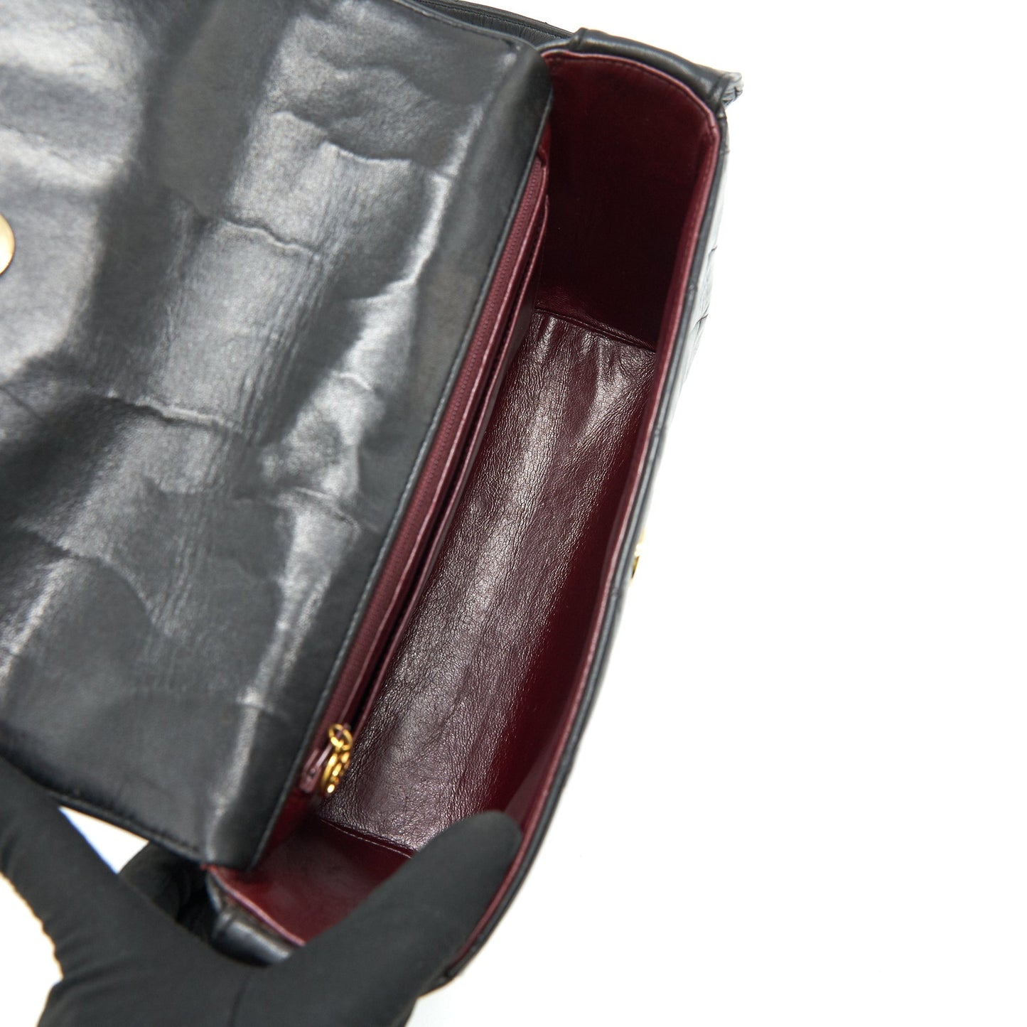 Chanel  CC Logo Flap Bag with Strap So black