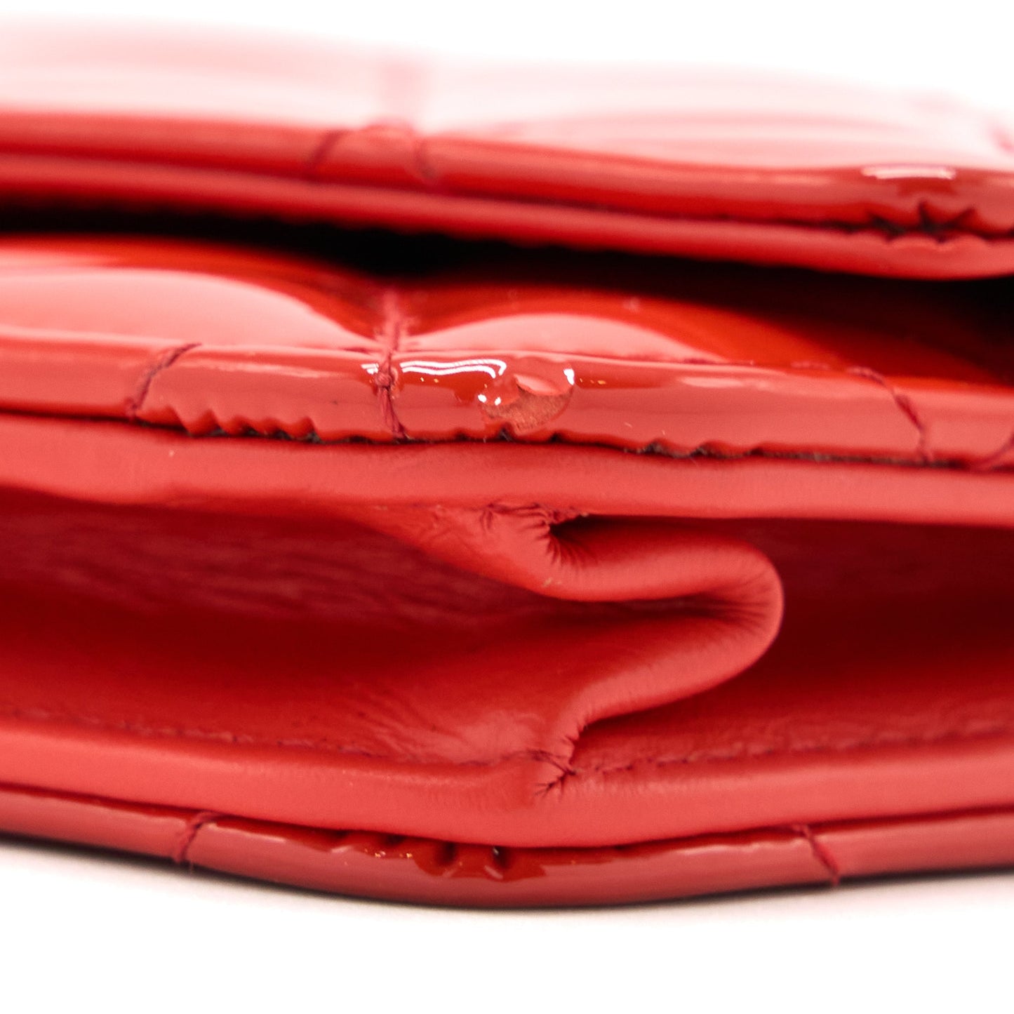 Chanel Classic Wallet On Chain Patent Red