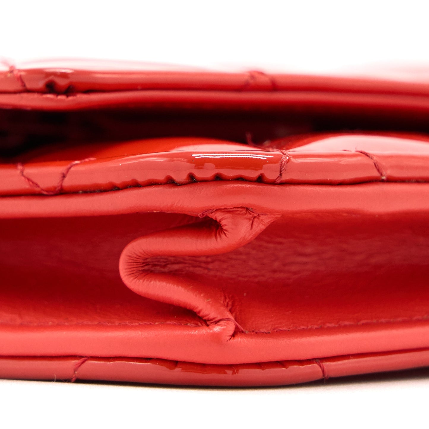 Chanel Classic Wallet On Chain Patent Red