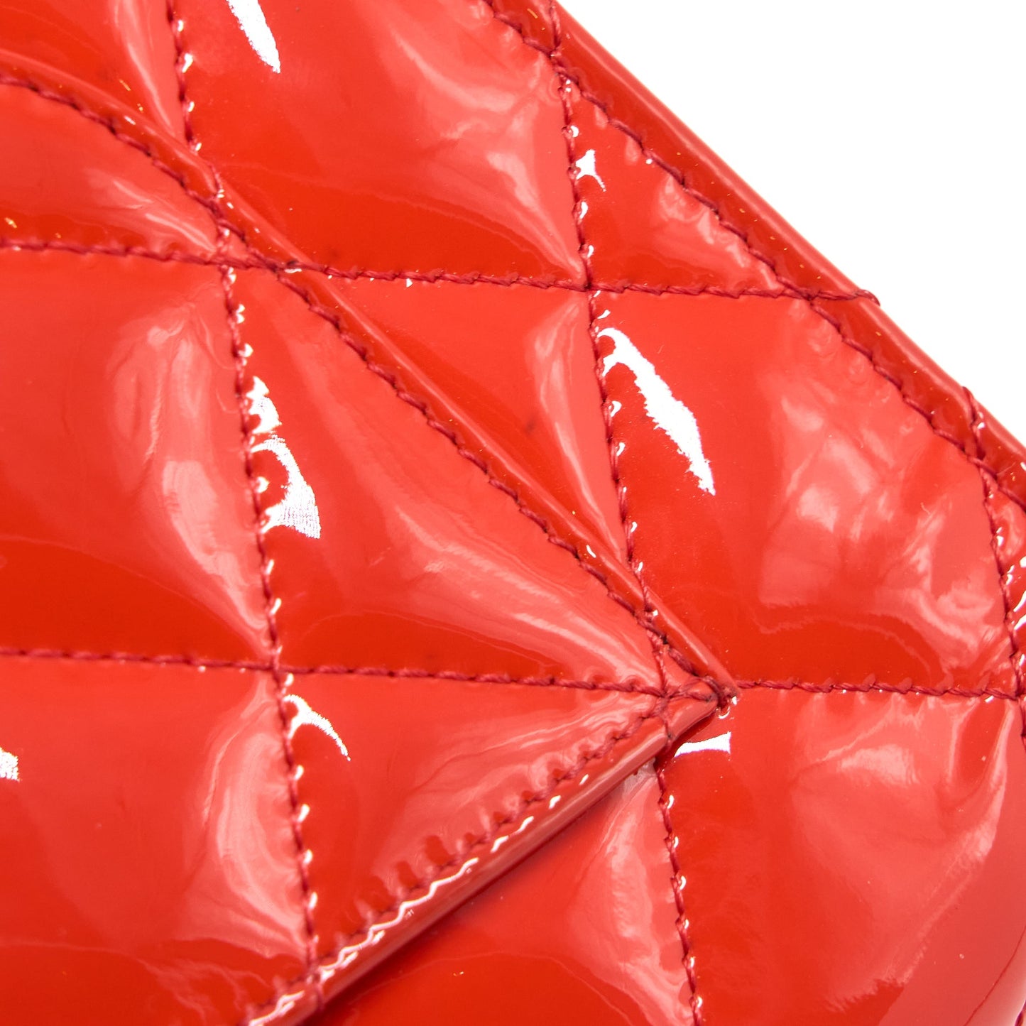 Chanel Classic Wallet On Chain Patent Red
