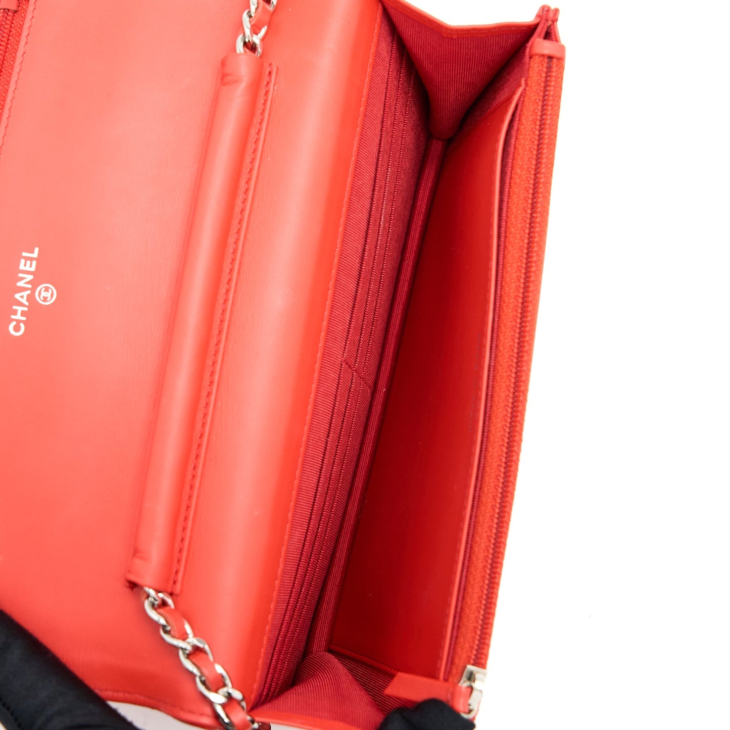 Chanel Classic Wallet On Chain Patent Red
