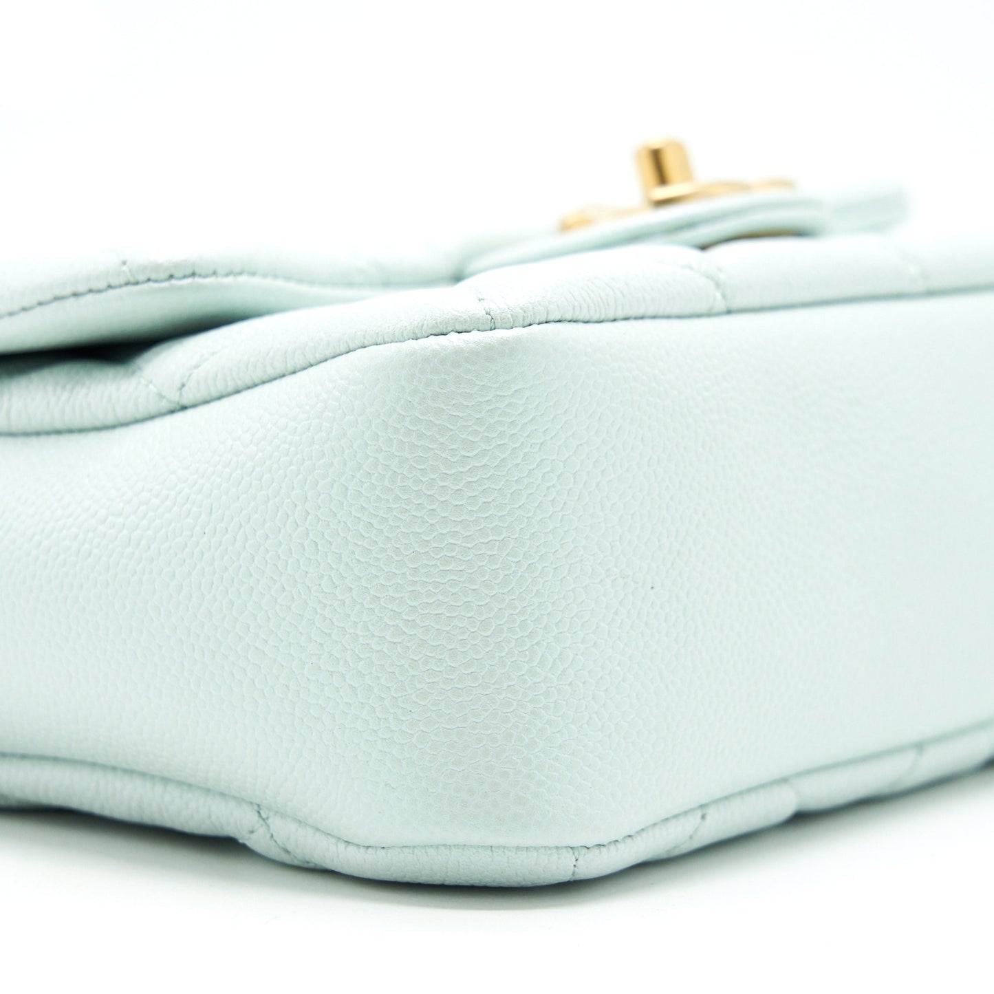 Chanel 21K My Perfect Mini Flap Bag Caviar Iridescent Pastel Green