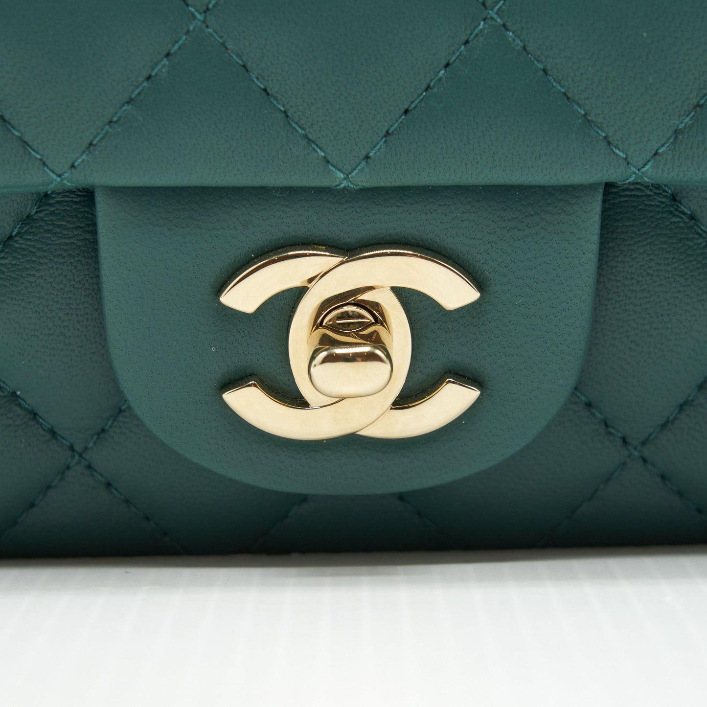 Chanel 21A Mini Rectangular Flap Bag Lambskin Light green L