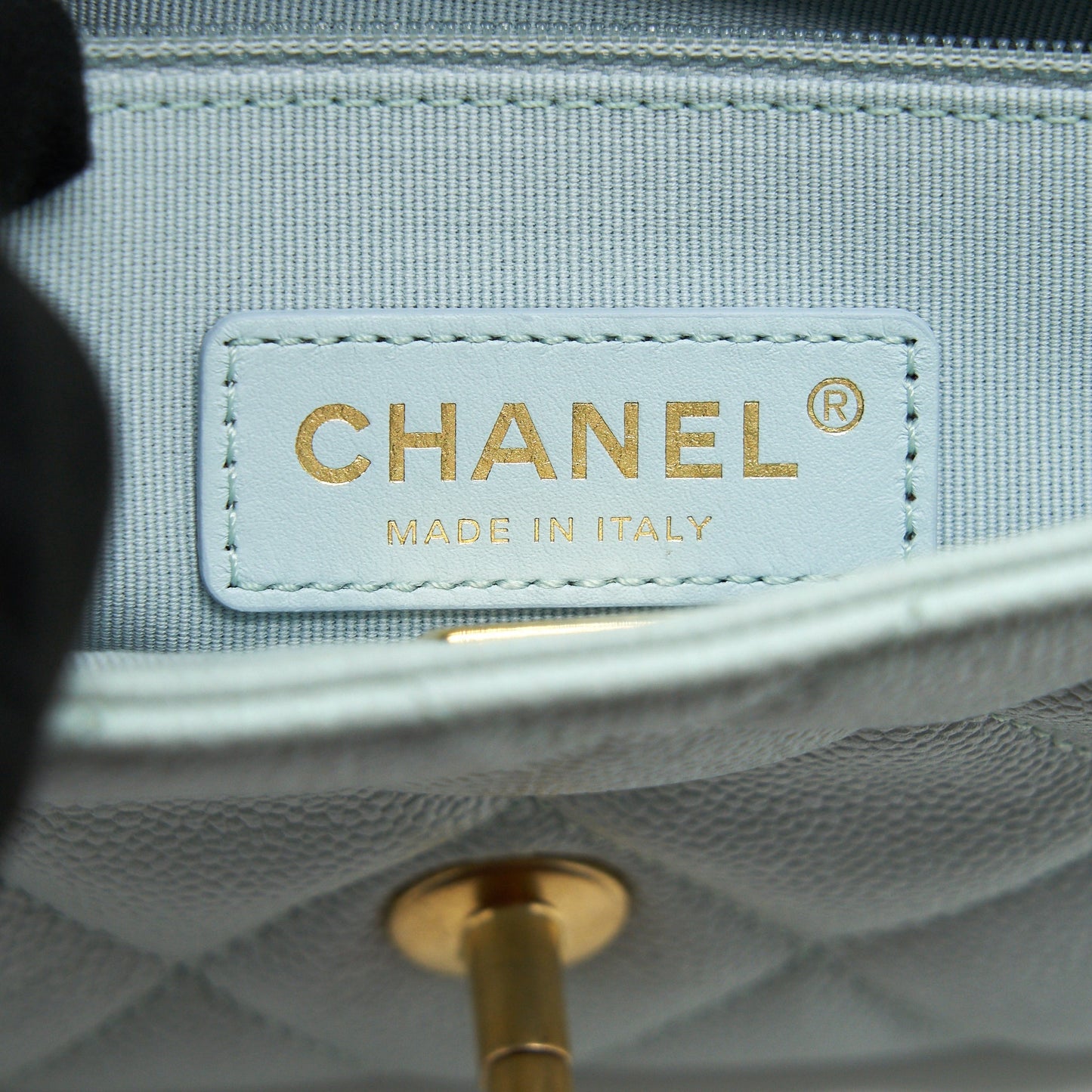 Chanel 21K My Perfect Mini Flap Bag Caviar Iridescent Pastel Green