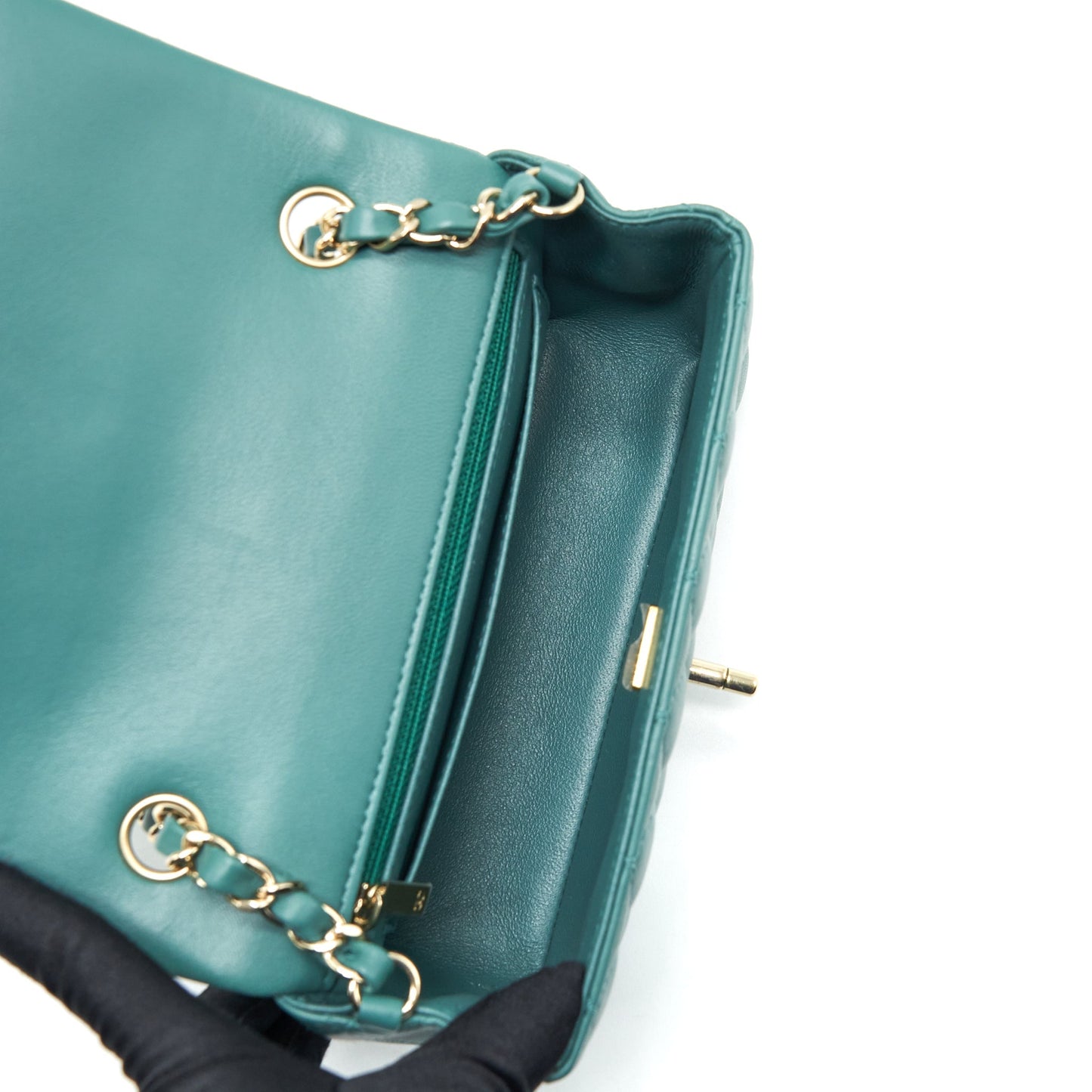 Chanel 21A Mini Rectangular Flap Bag Lambskin Light green L