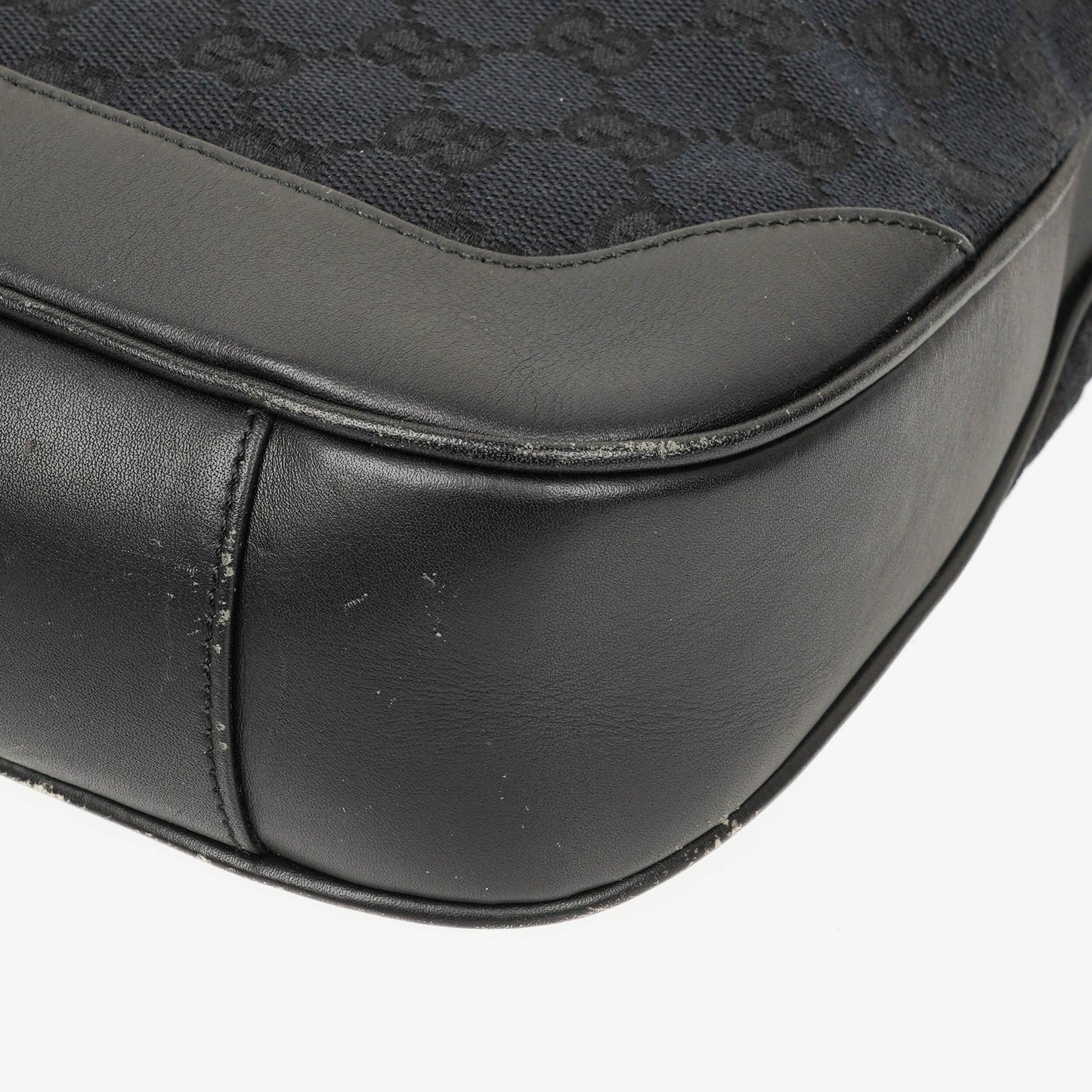 Gucci GG Monogram Canvas Bamboo Top Handle Bag