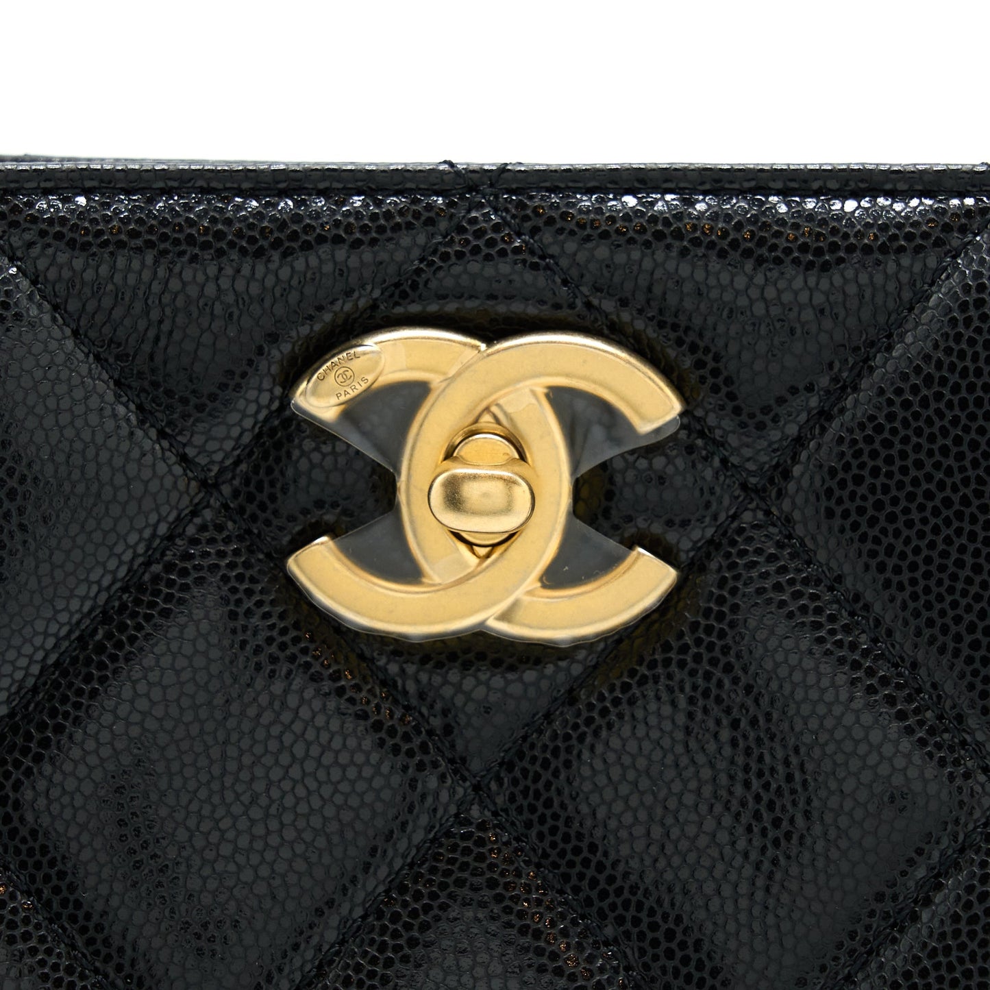 Chanel 22A Twist Your Buttons Hobo Shoulder Bag Caviar Black