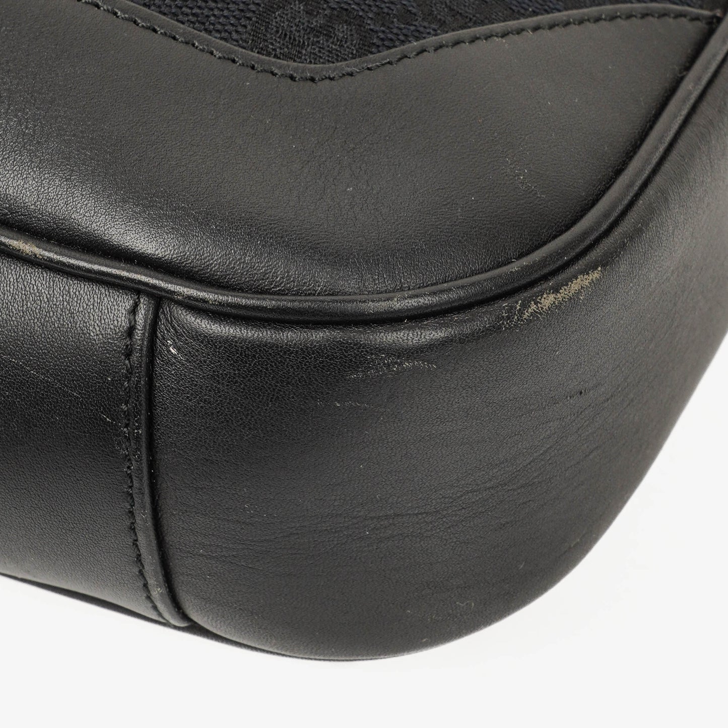 Gucci GG Monogram Canvas Bamboo Top Handle Bag