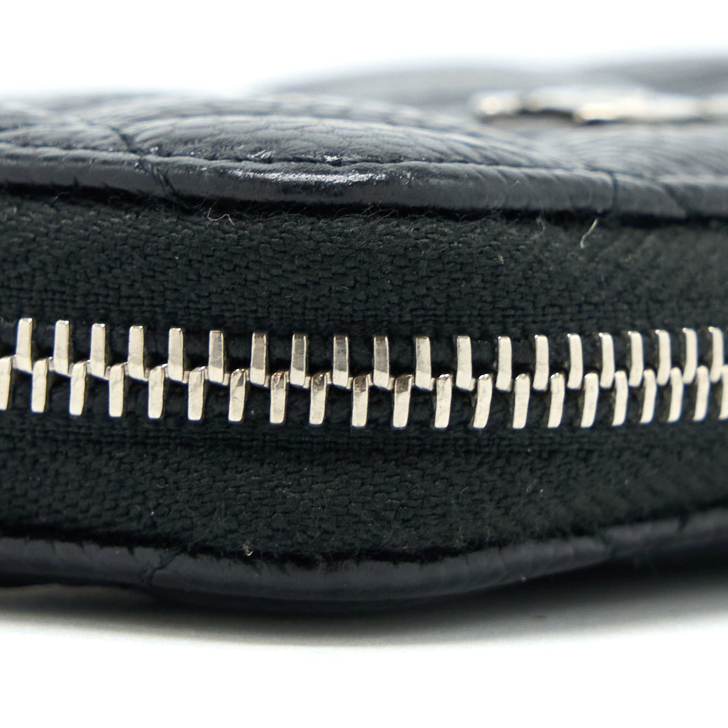 Chanel Small Zip Card Holder Caviar Black