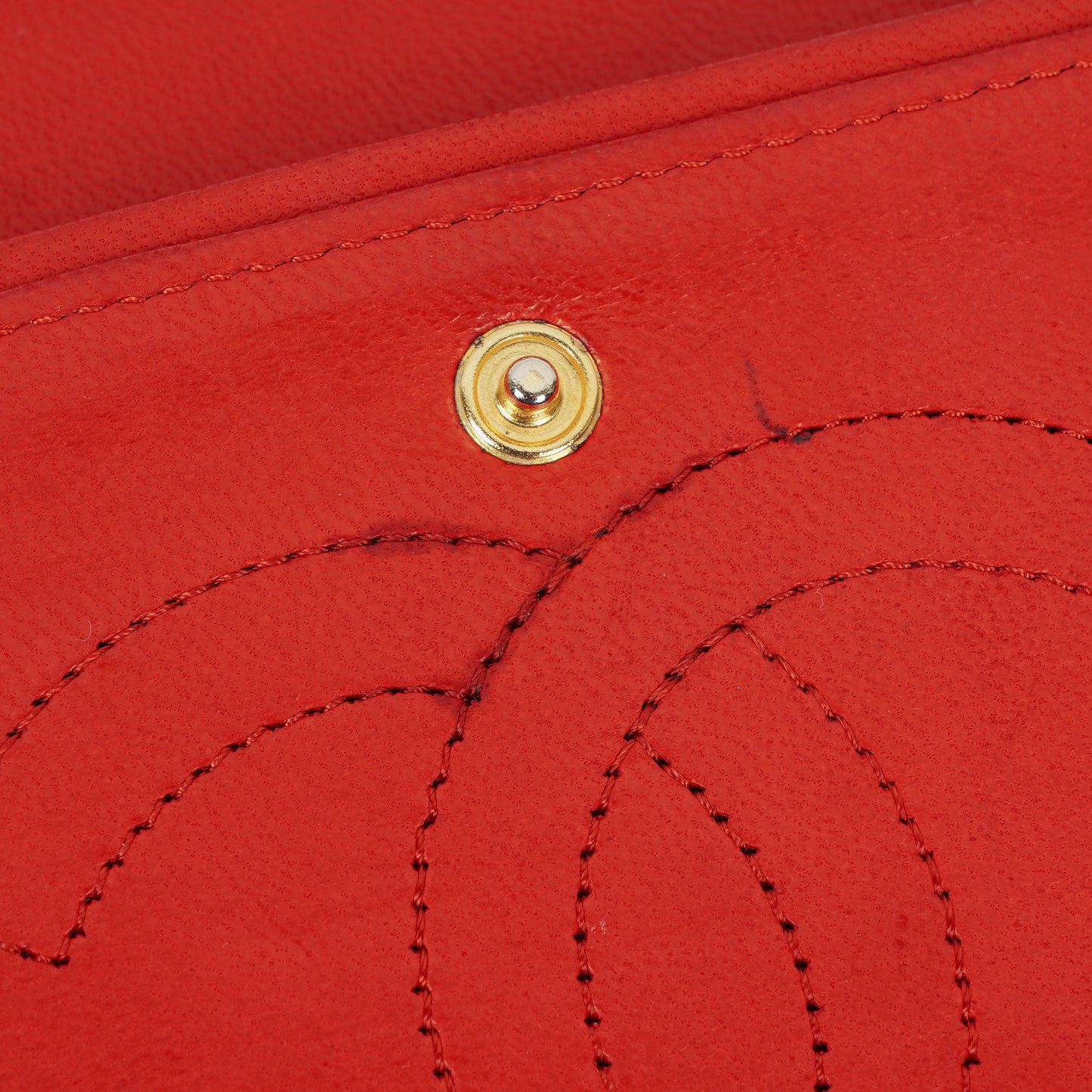 Chanel  Classic Medium Double Flap Bag in Quilted Red Lambskin with 24-karat Gold-Plated Hardware