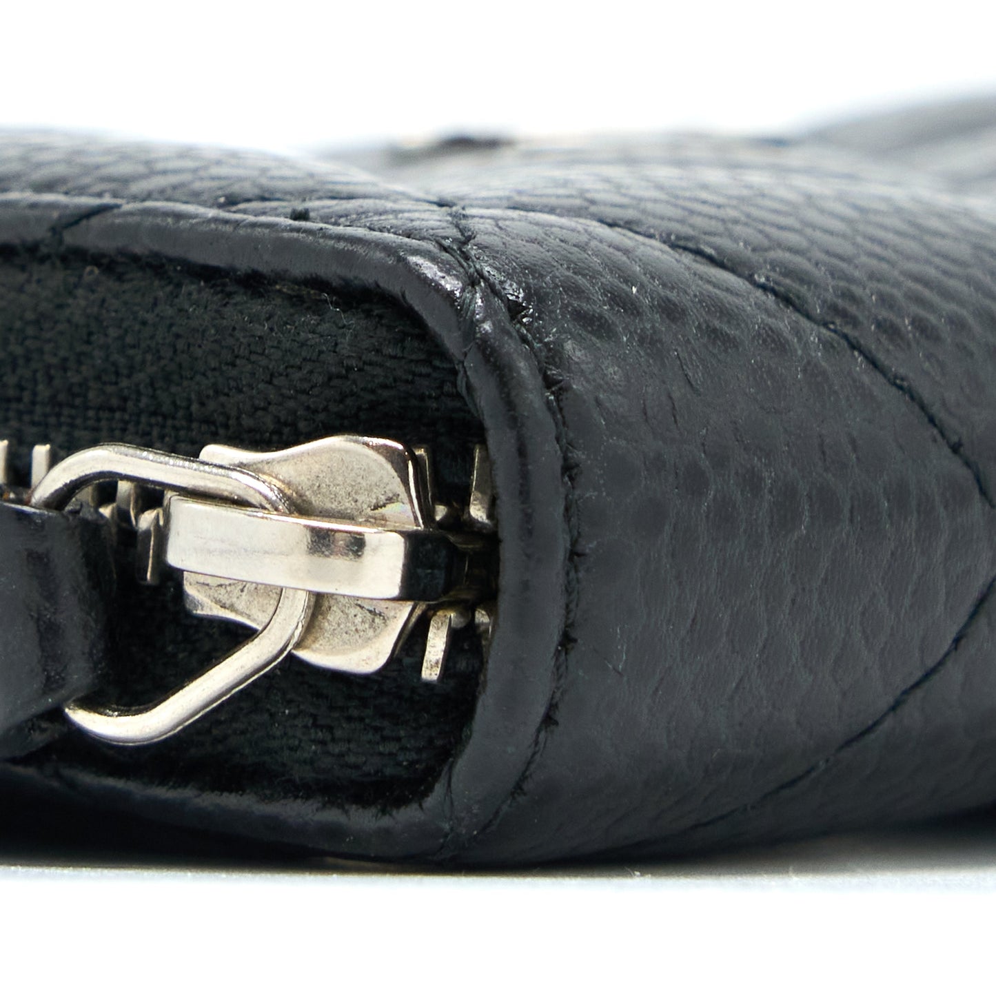 Chanel Small Zip Card Holder Caviar Black