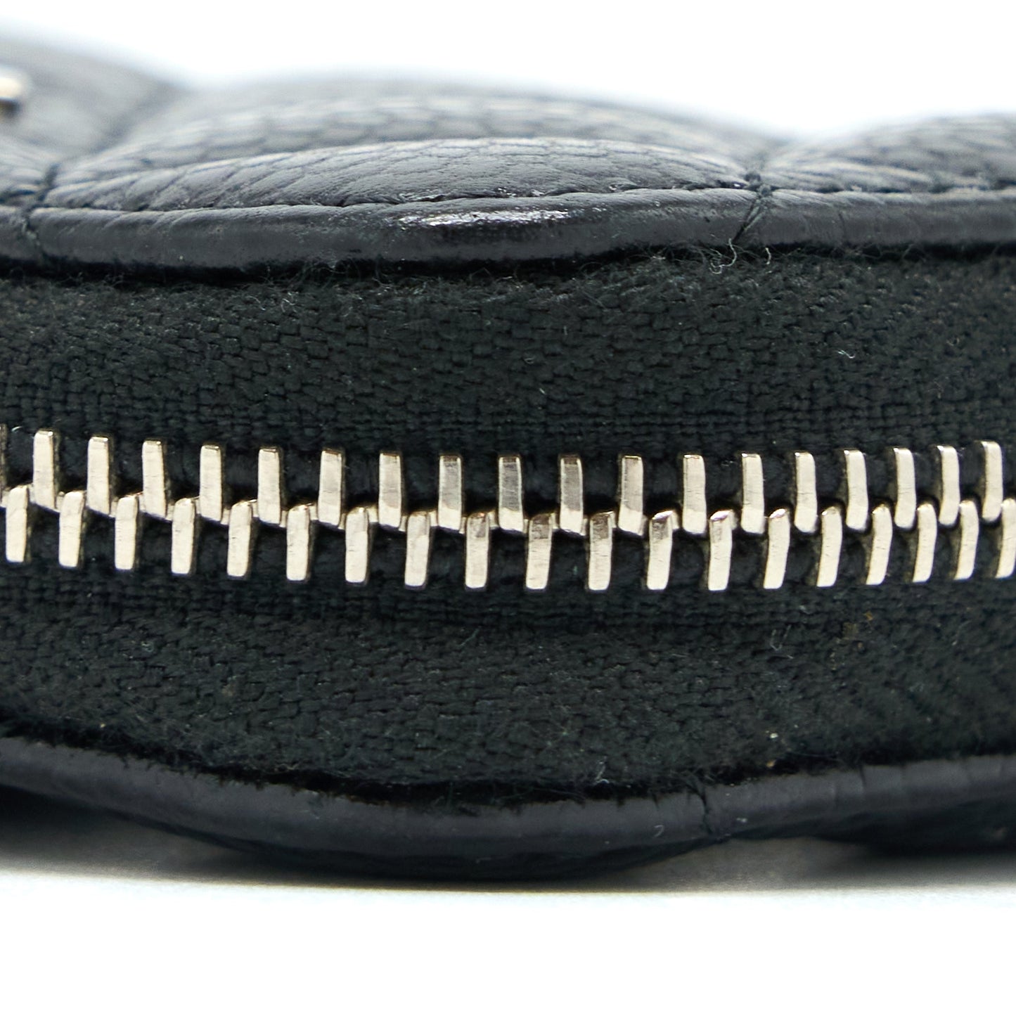 Chanel Small Zip Card Holder Caviar Black