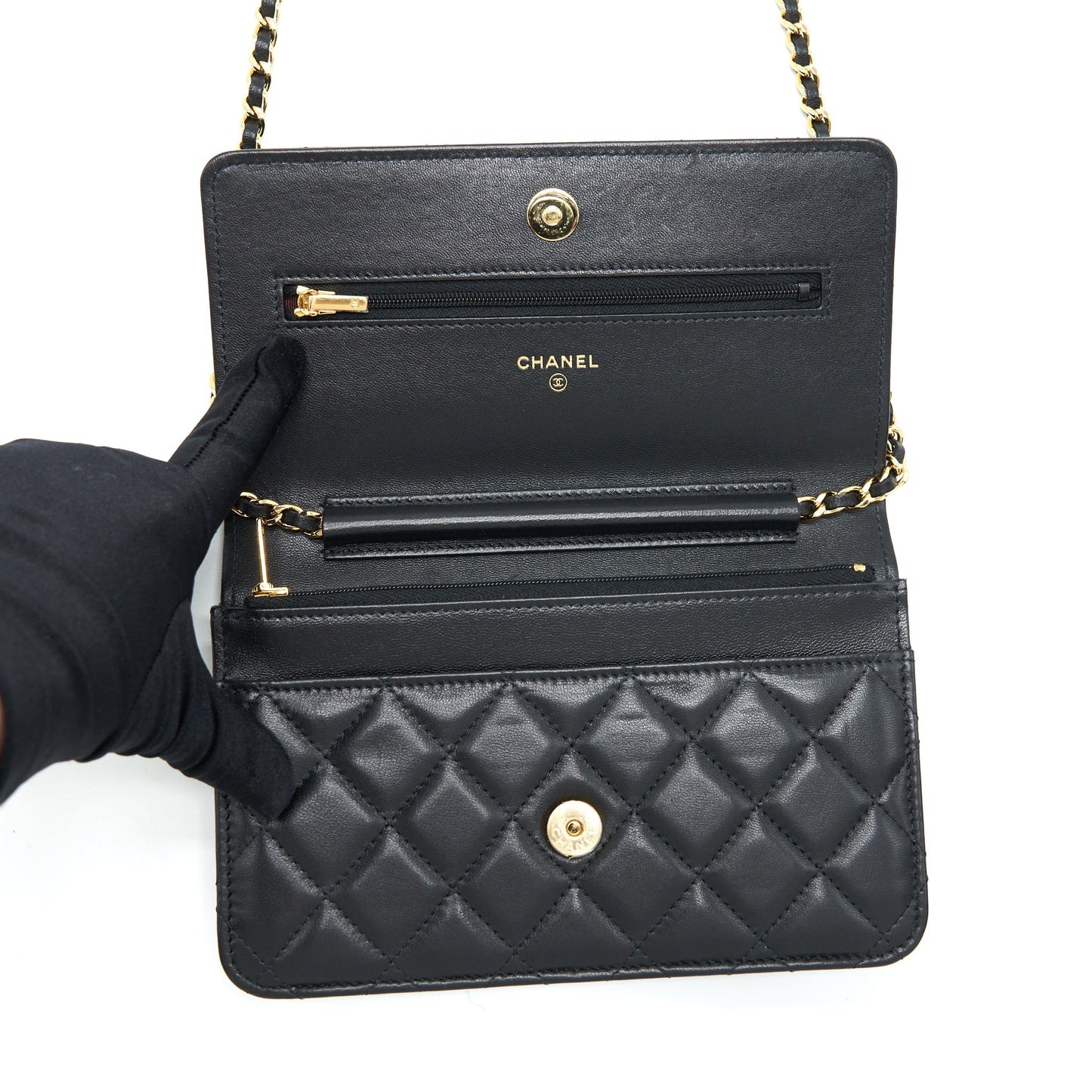 Chanel Classic Wallet On Chains Lambskin Black