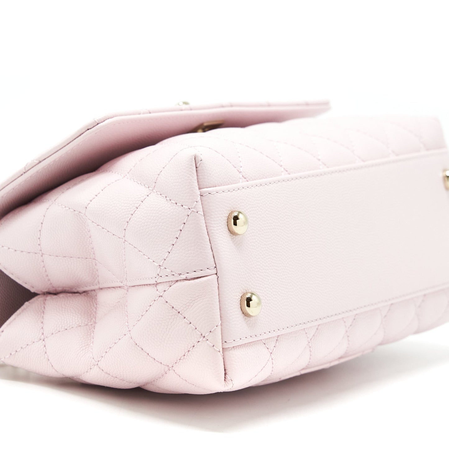 Chanel 22P Small Coco Handle Caviar Light Pink L