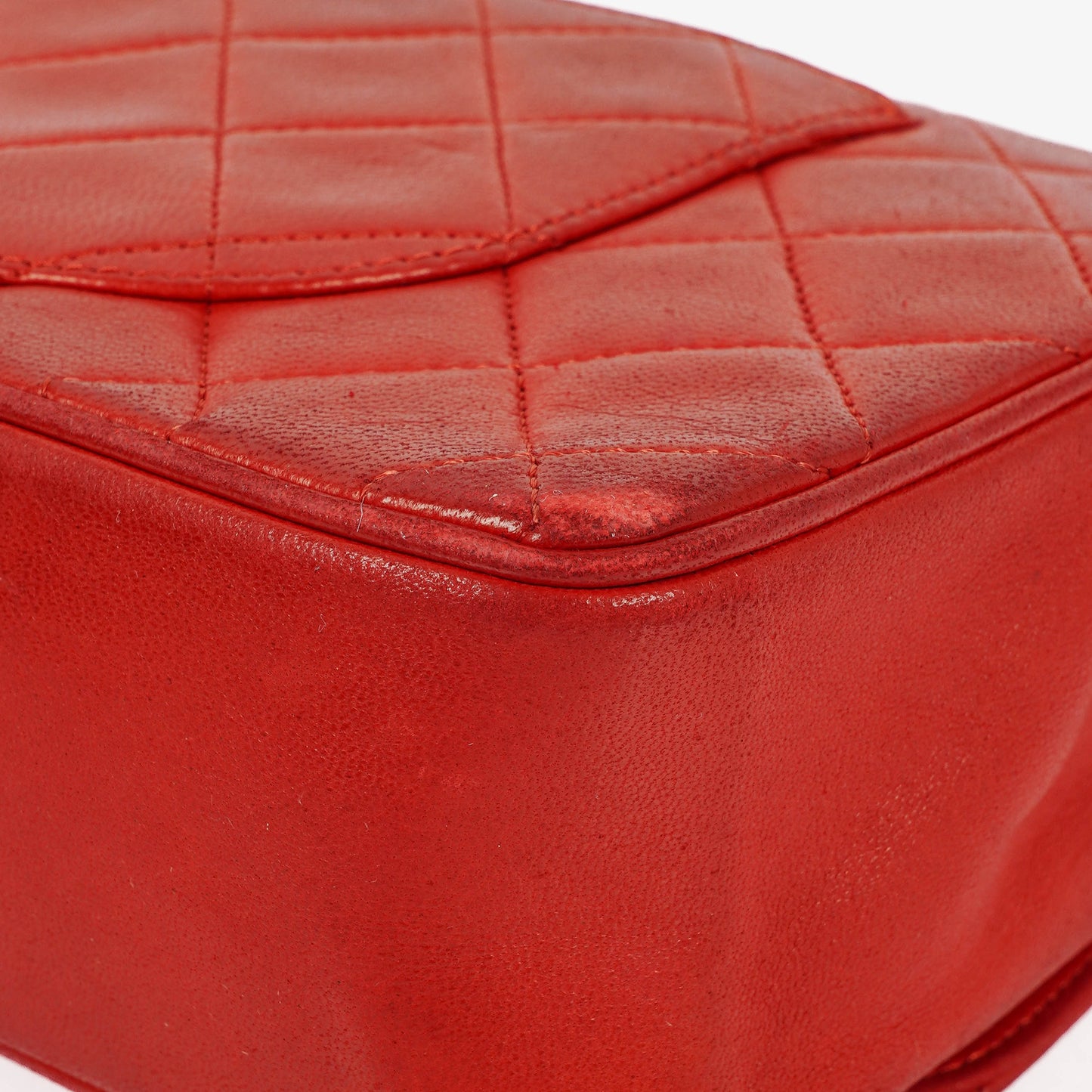 Chanel  Classic Medium Double Flap Bag in Quilted Red Lambskin with 24-karat Gold-Plated Hardware