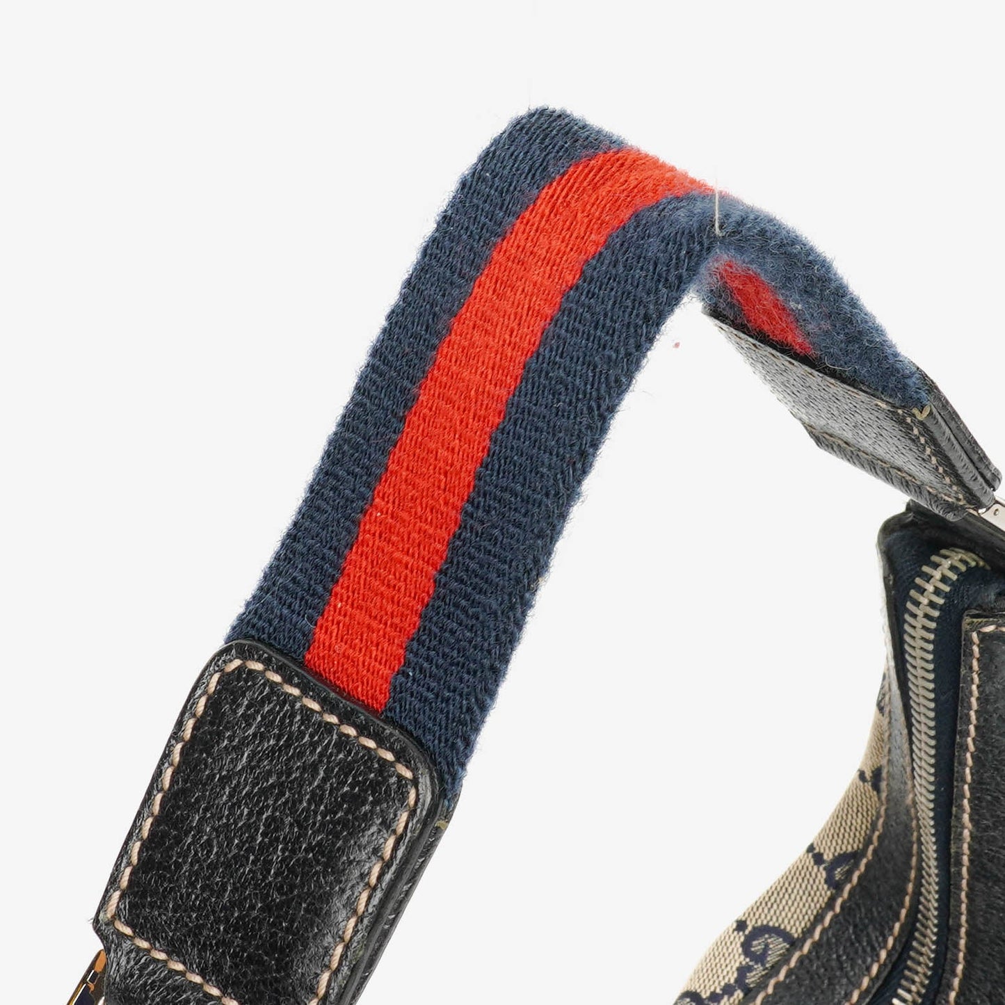 Gucci Monogram Canvas Beige/Navy Medium Pop Hobo Bag