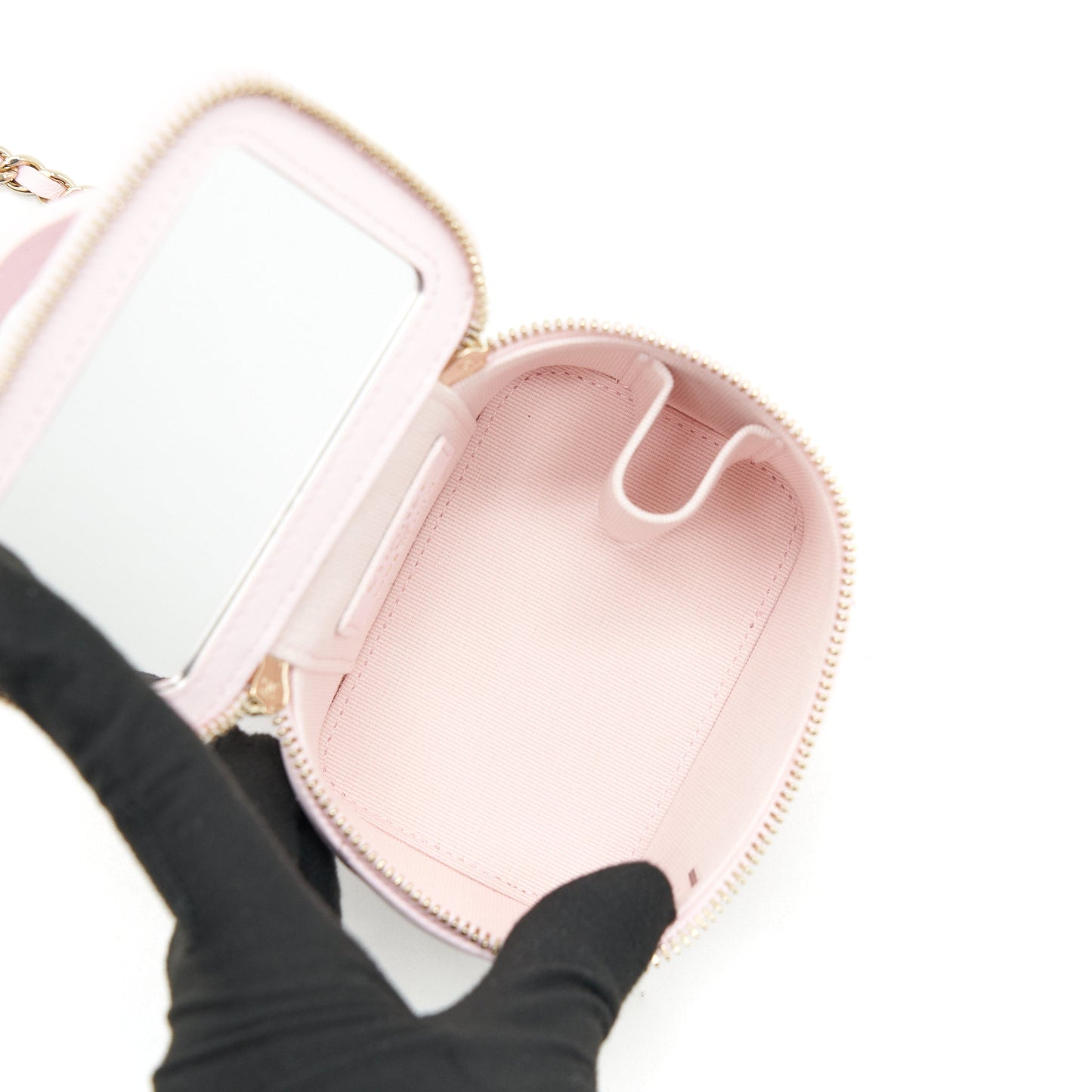 Chanel 22p mini vanity case lambskin pink