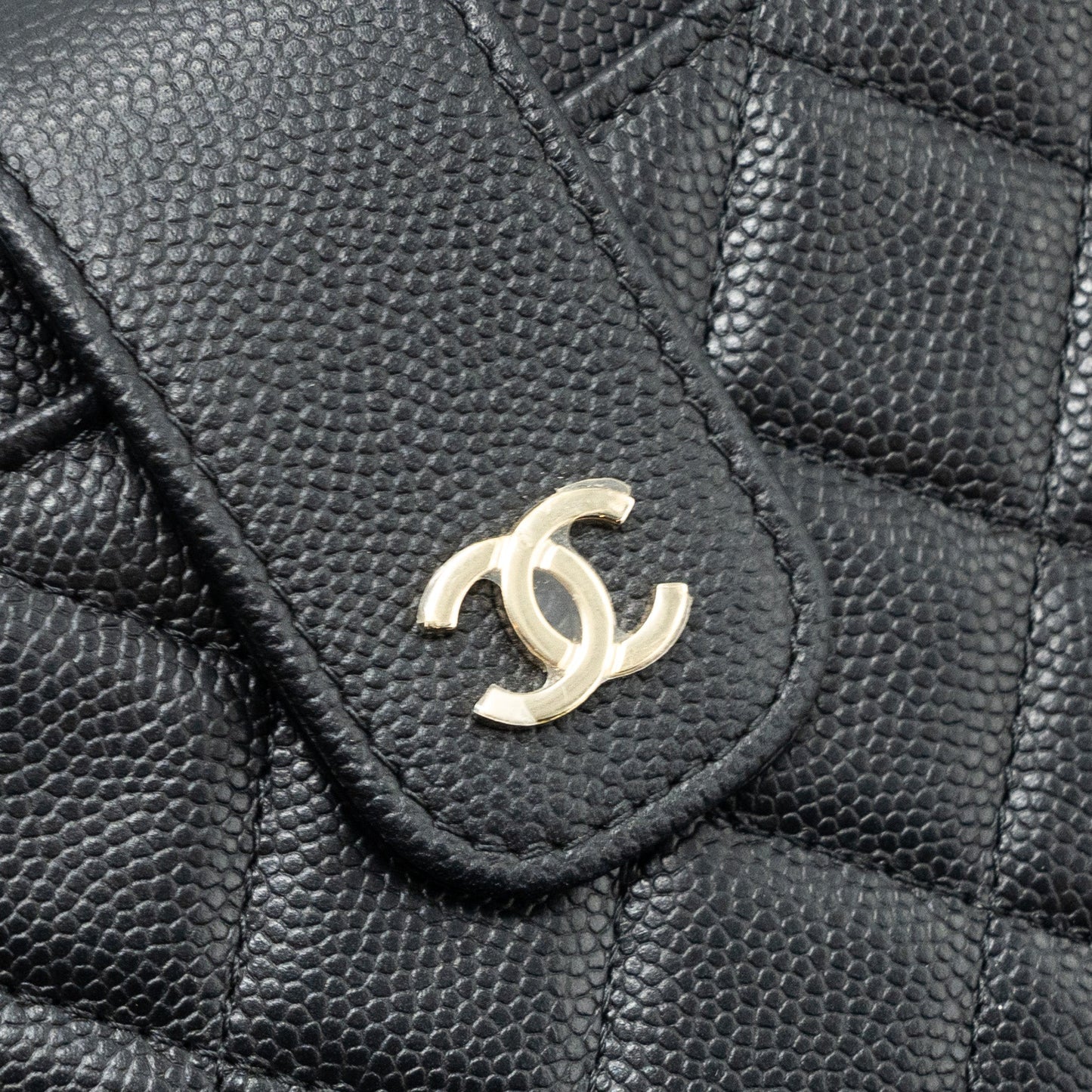 Chanel Clutch Wallet Caviar Black L
