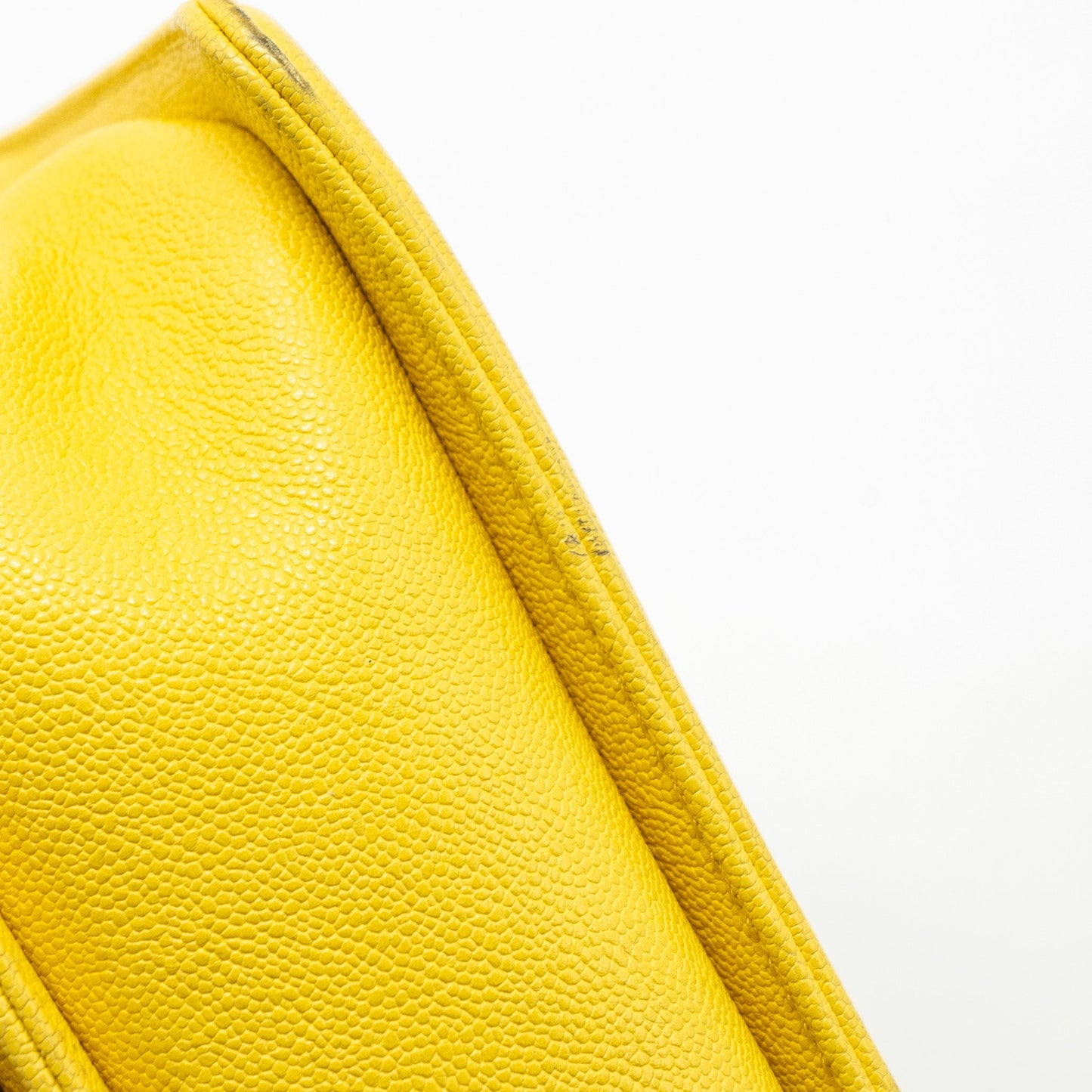 Chanel Small Boy Bag Grain Calfskin Yellow