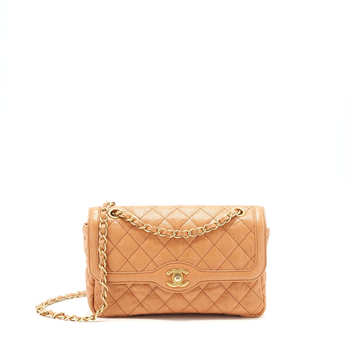 Chanel Seasonal Flap Bag Grained Calfskin Pink