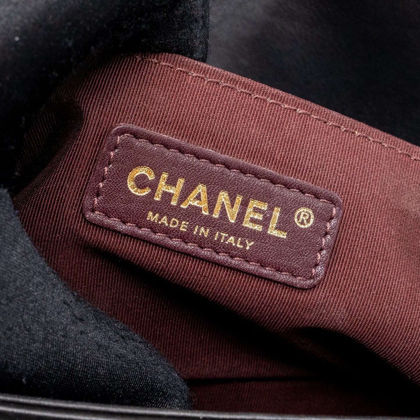 Chanel Medium Boy Bag Chevron Calfskin Black