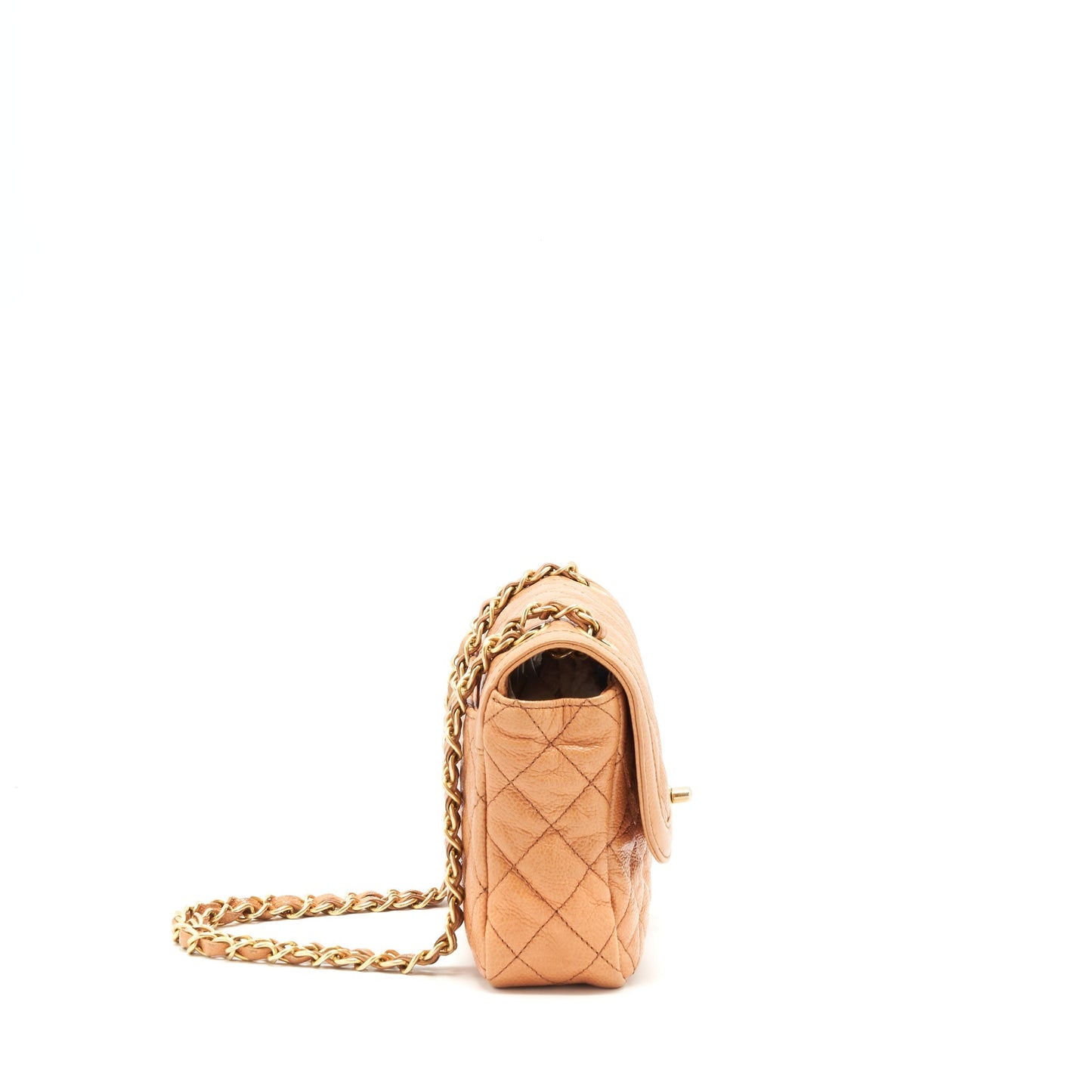 Chanel Seasonal Flap Bag Grained Calfskin Pink