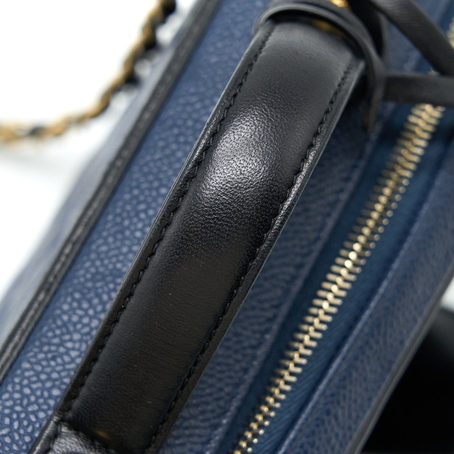 Chanel Medium Filigree Vanity Camera Bag Caviar Blue/Black