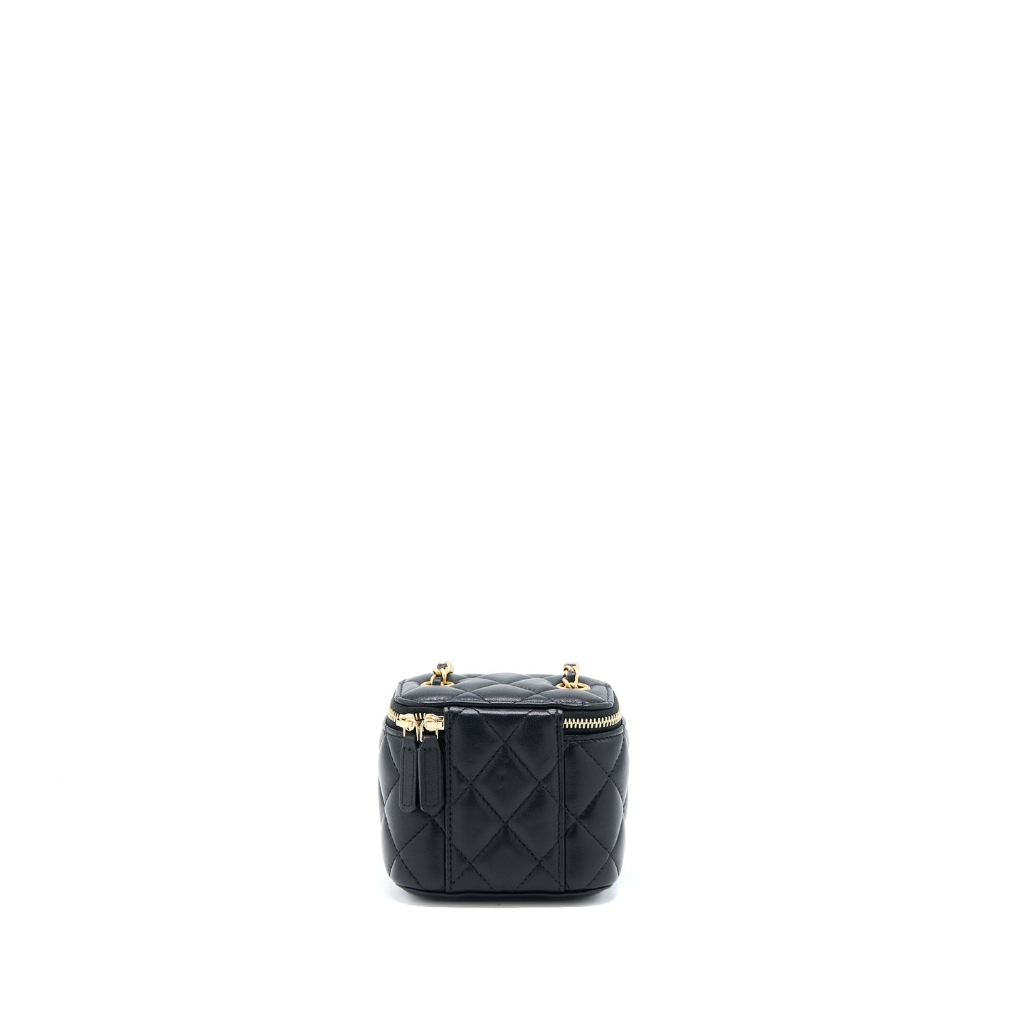 Chanel Pearl Crush Mini Vanity Case Lambskin Black L