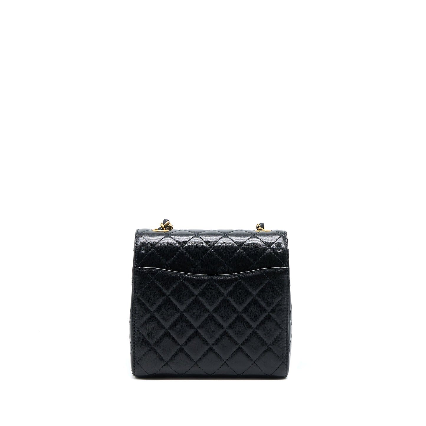 Chanel 22K Retro Classic New Square Flap Bag Goatskin Black with  (Microchip)