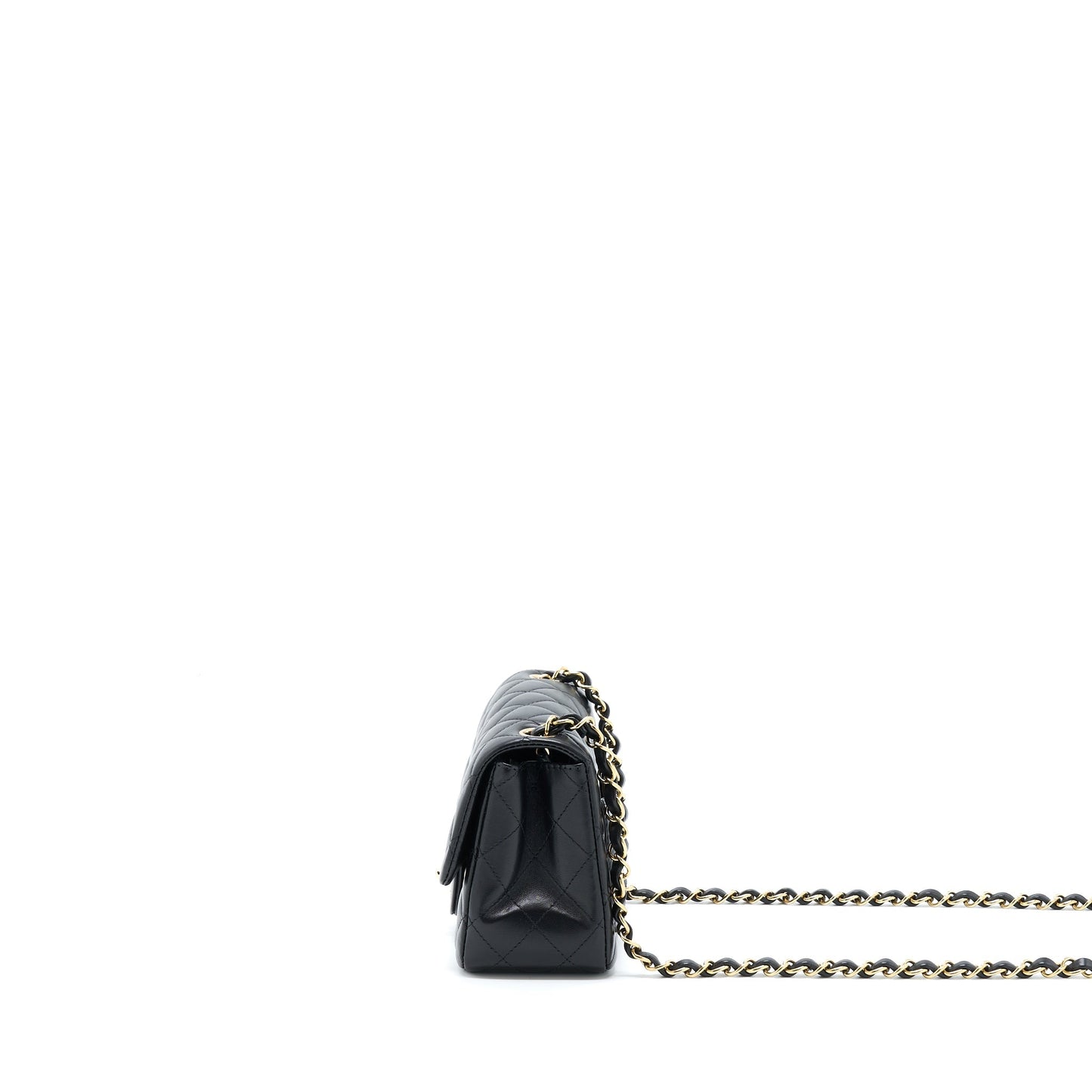 Chanel Mini Square Flap Bag Lambskin Black L