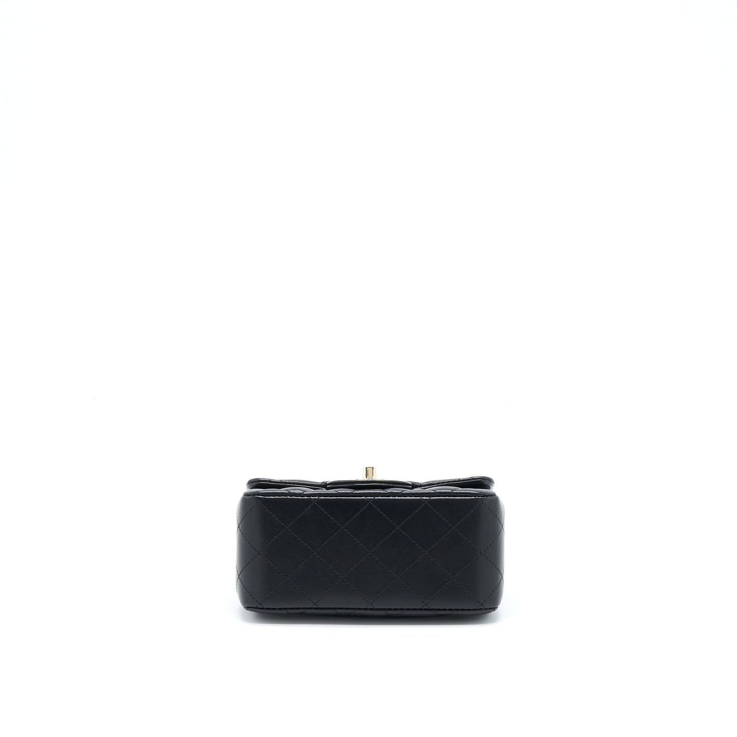 Chanel Mini Square Flap Bag Lambskin Black L