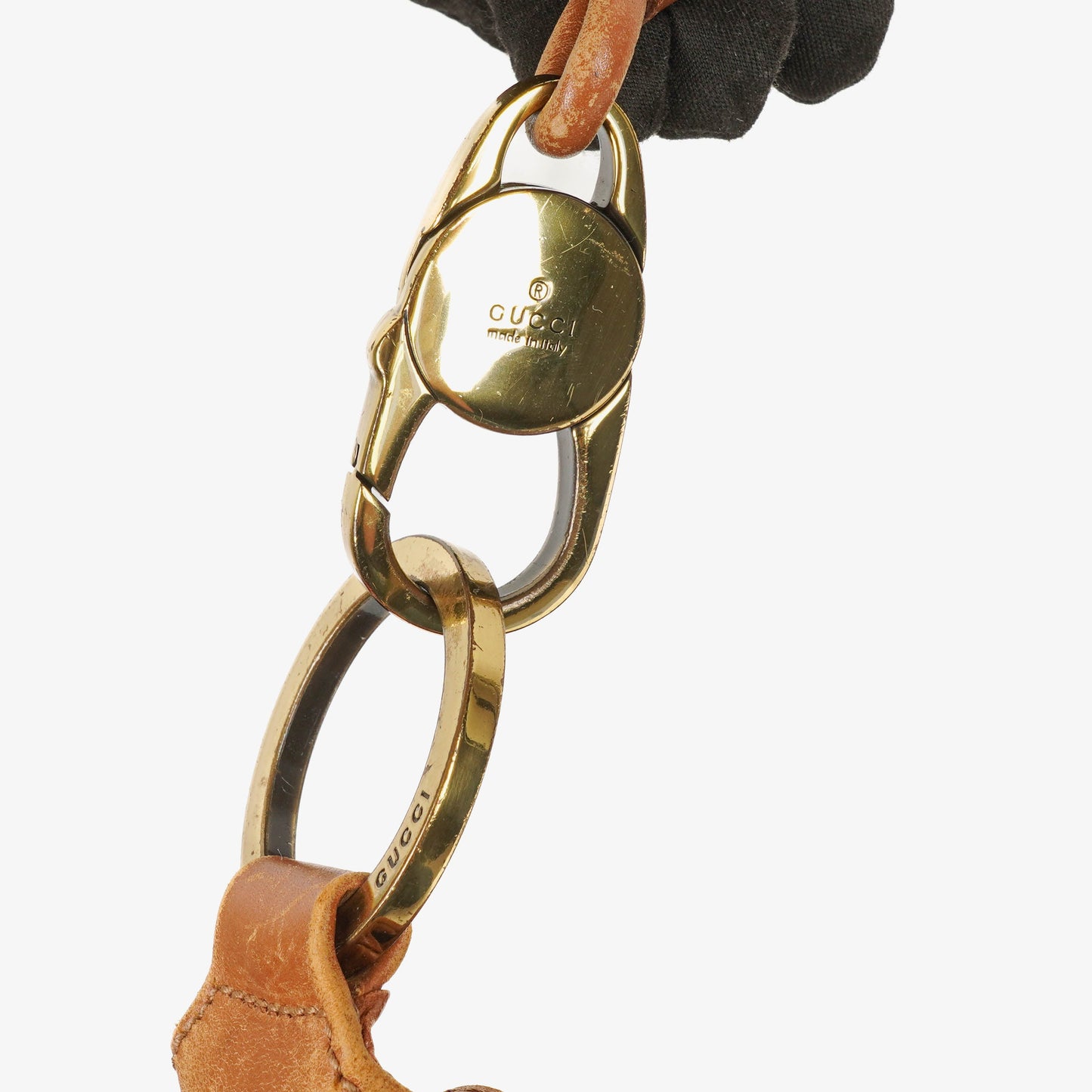Gucci Suede Handle Ring Hobo Bag