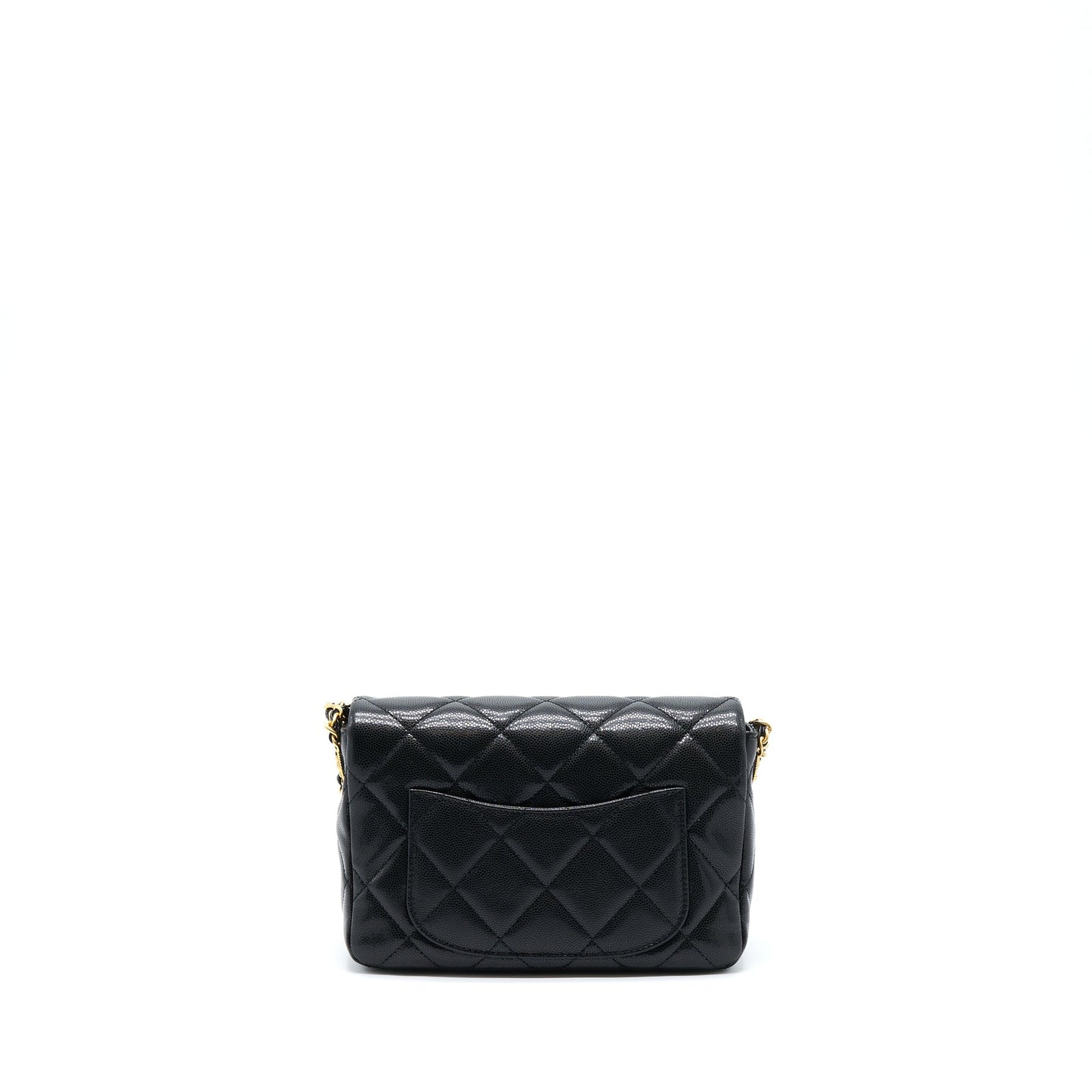 Chanel 22A Small Flap Bag Caviar Black Brushed Gold Hardware