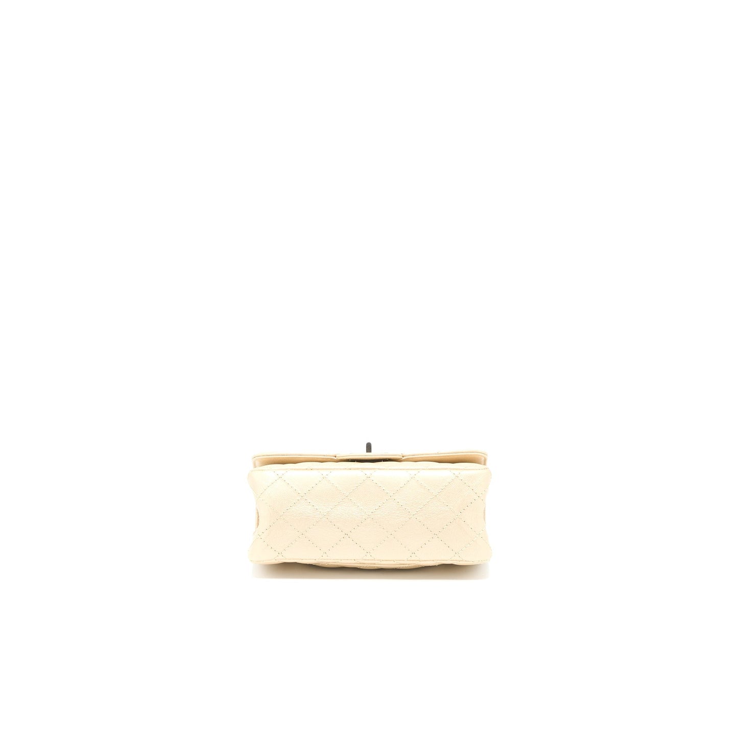 Chanel 2.55 Mini Reissue Flap Bag Lambskin Light Beige Ruthenium Hardware