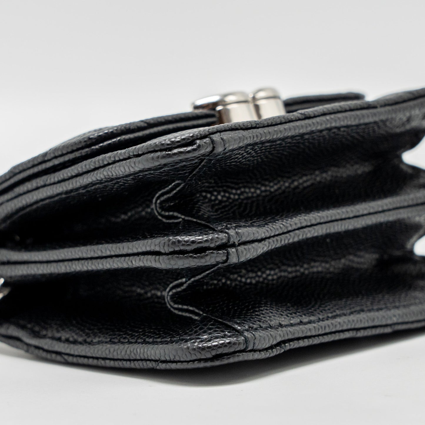 Chanel 22s Mini Clutch With Chain Caviar Black