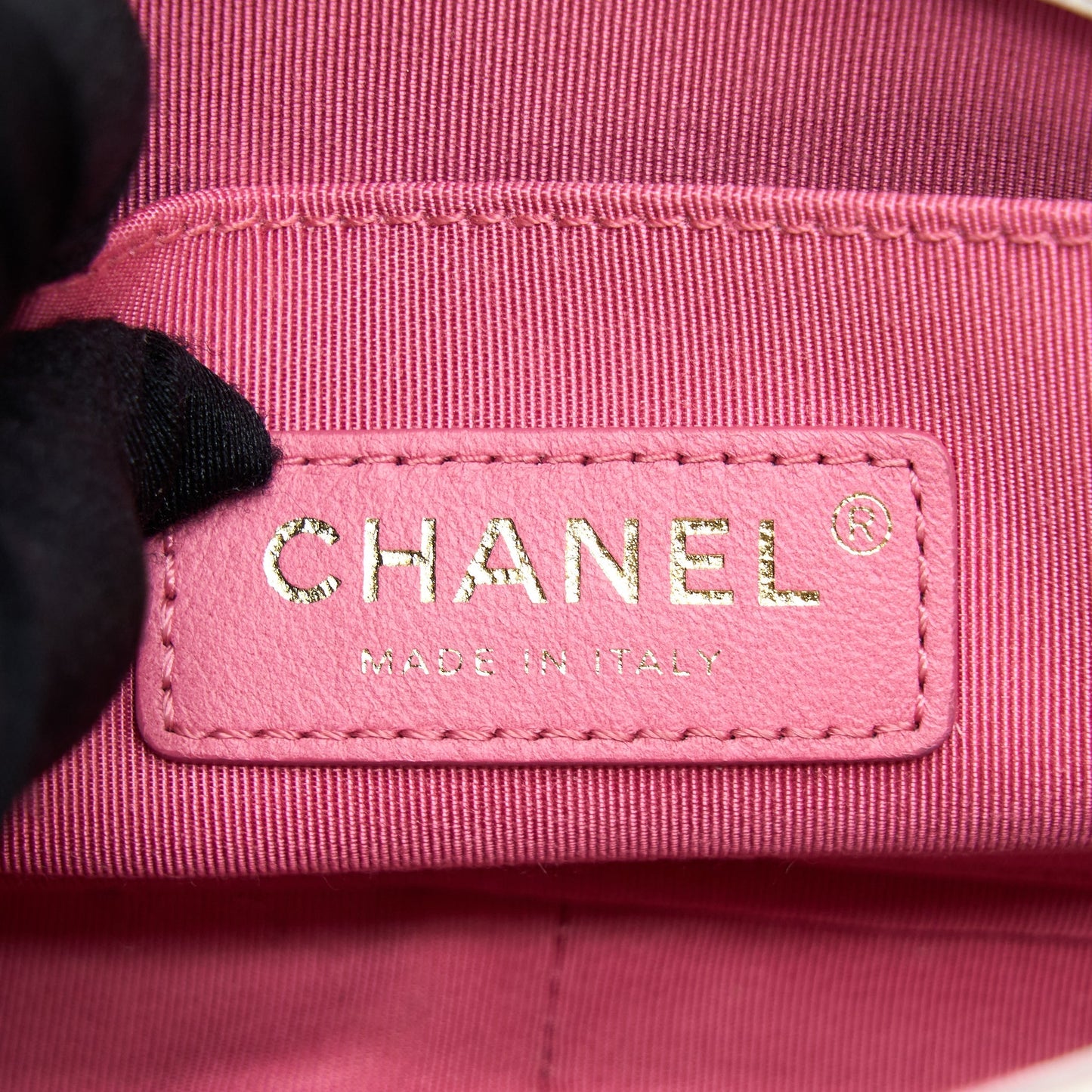 Chanel Small Flap Bag Lambskin White/Multicolor L