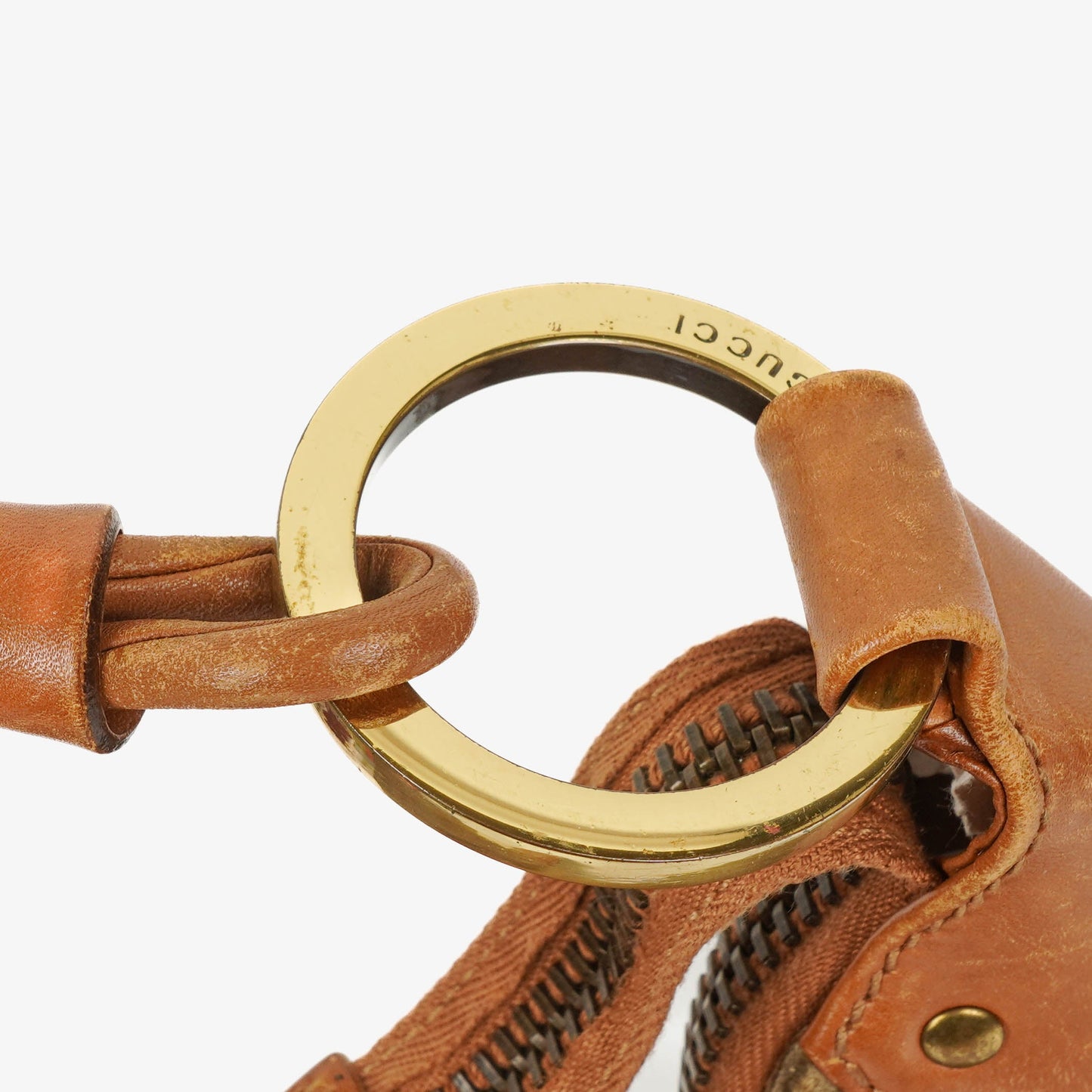 Gucci Suede Handle Ring Hobo Bag