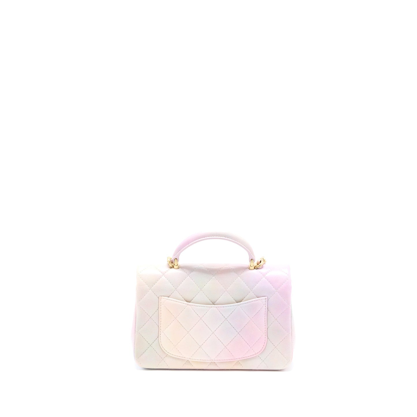 Chanel Top Handle Mini Rectangular Flap Ombré Multicolour Lambskin  (Microchip)