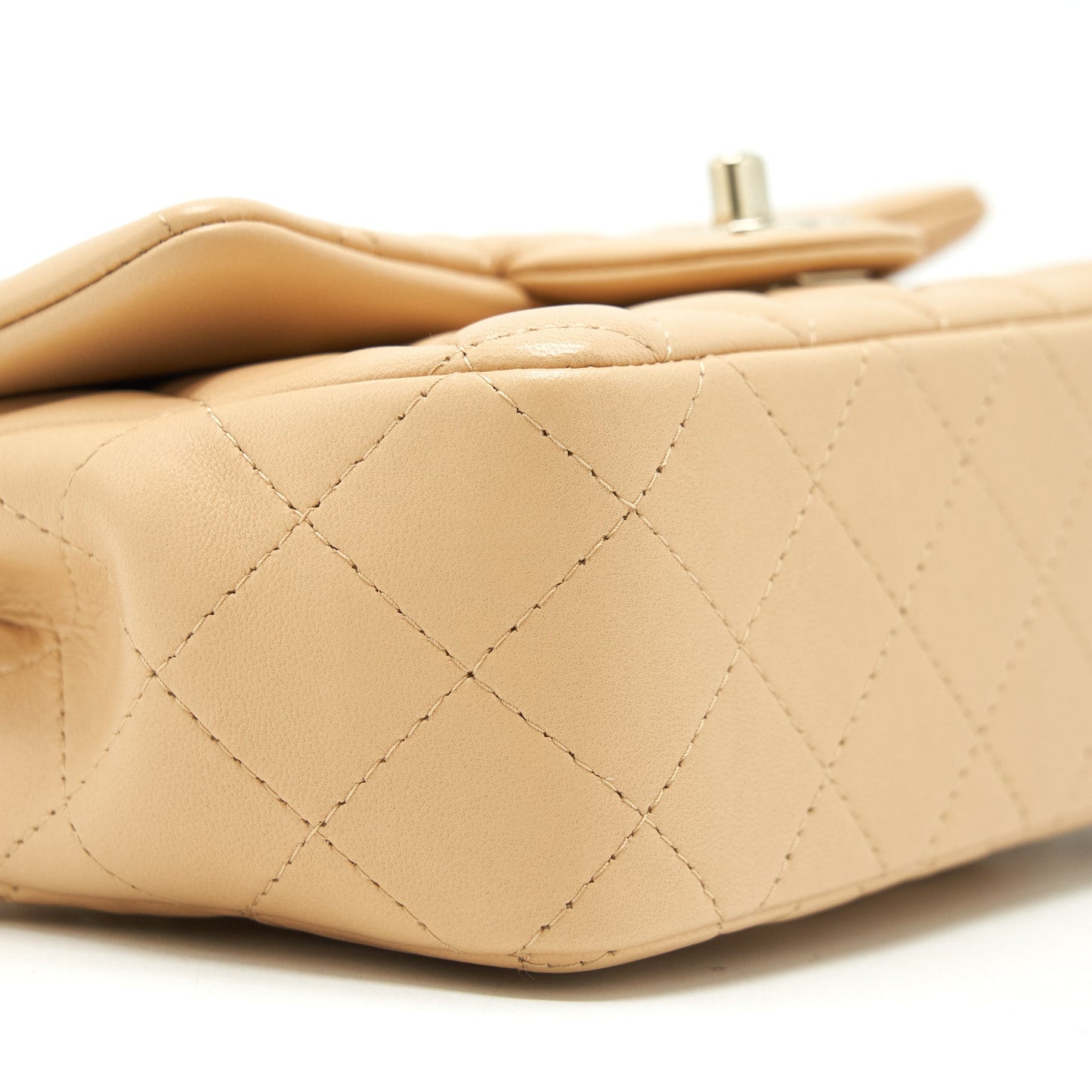 Chanel Mini Rectangular Lambskin Beige L