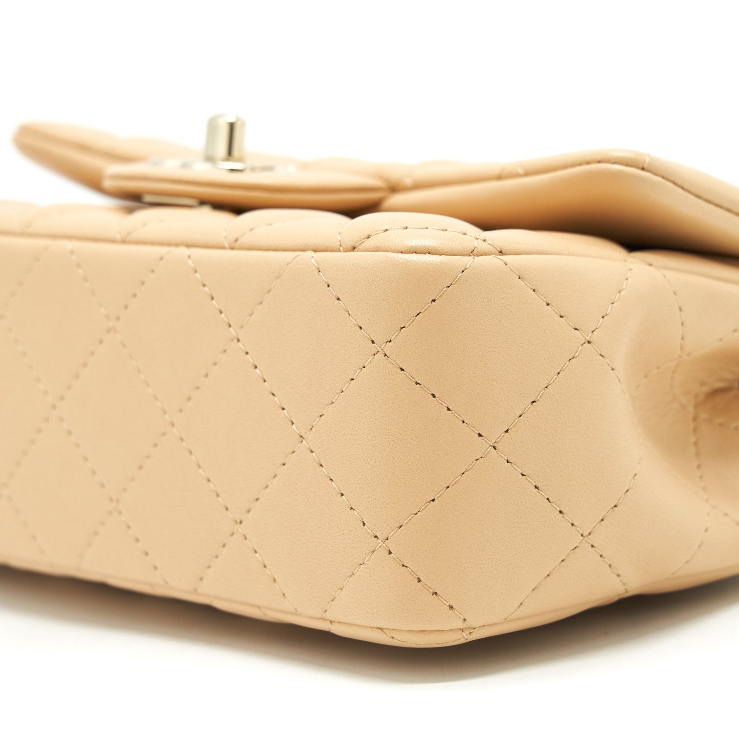Chanel Mini Rectangular Lambskin Beige L