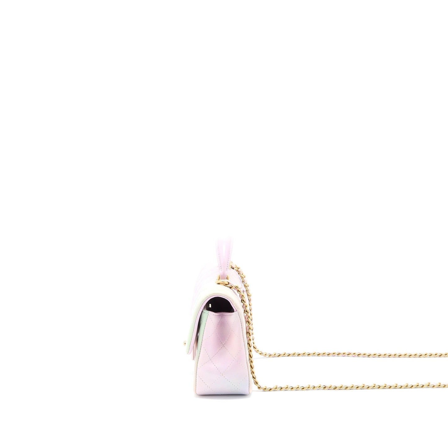 Chanel Top Handle Mini Rectangular Flap Ombré Multicolour Lambskin  (Microchip)