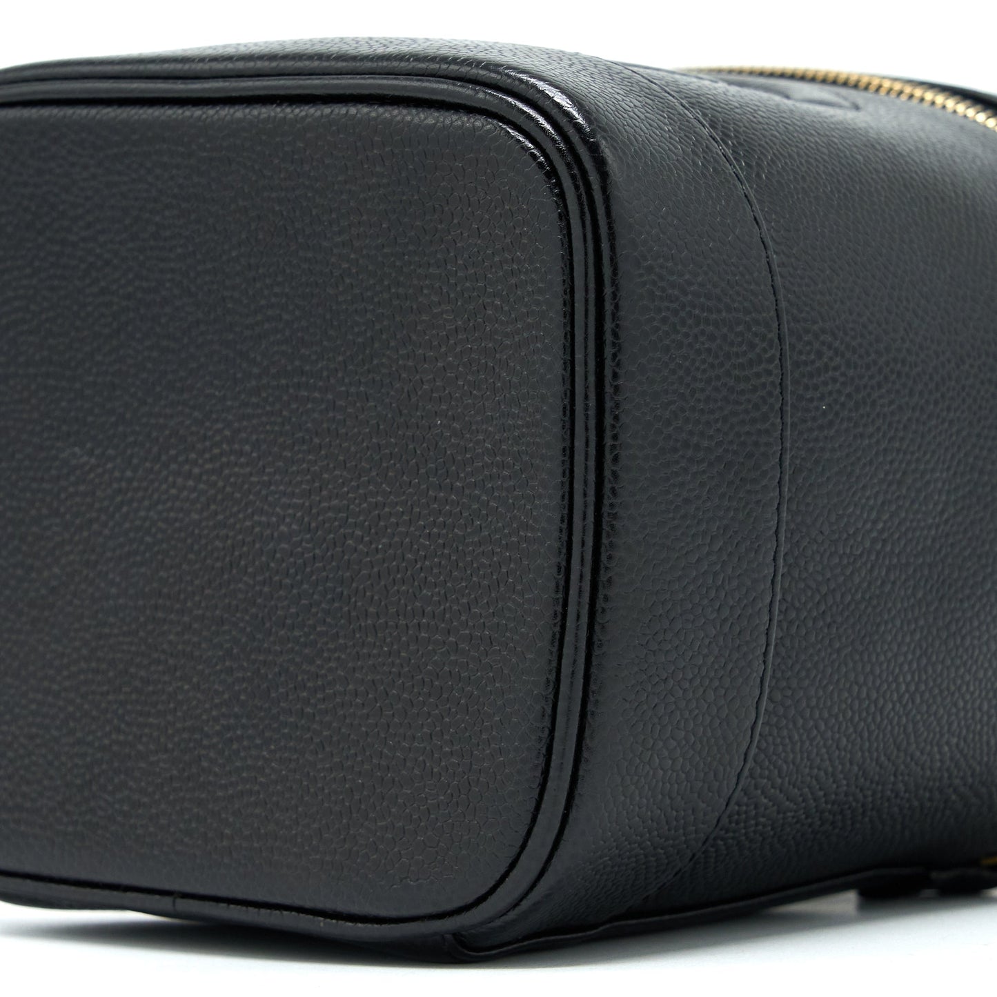 Chanel  Vanity Case with Chain Caviar Black