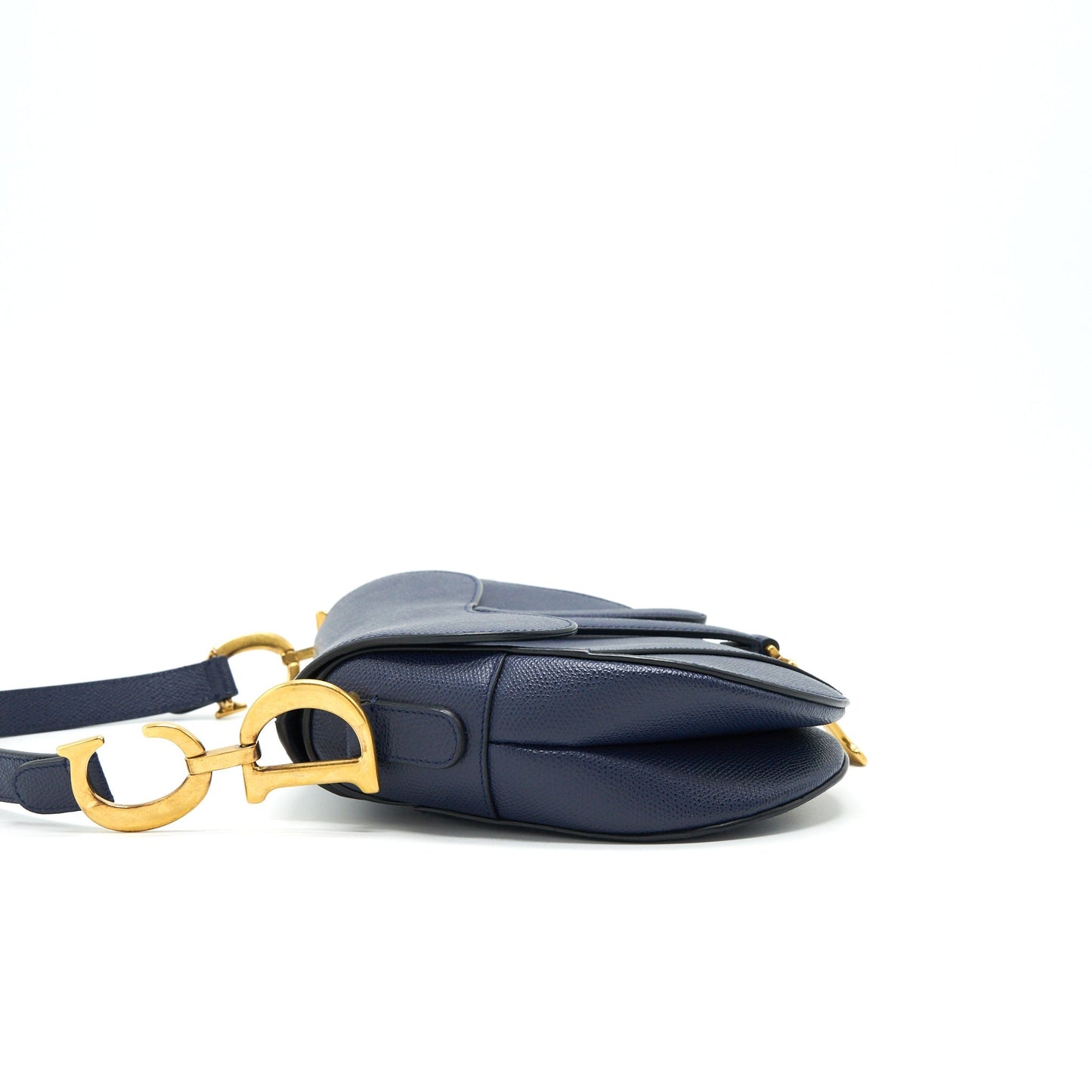 Christian Dior Medium Saddle Purse Indigo Blue